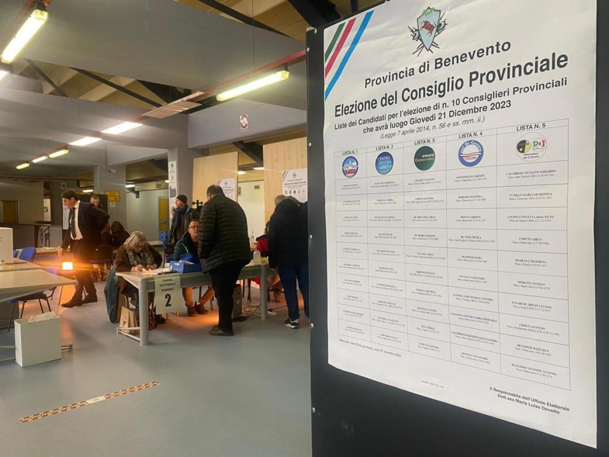 Al via operazioni di voto per rinnovo Consiglio Provinciale di Benevento. - 