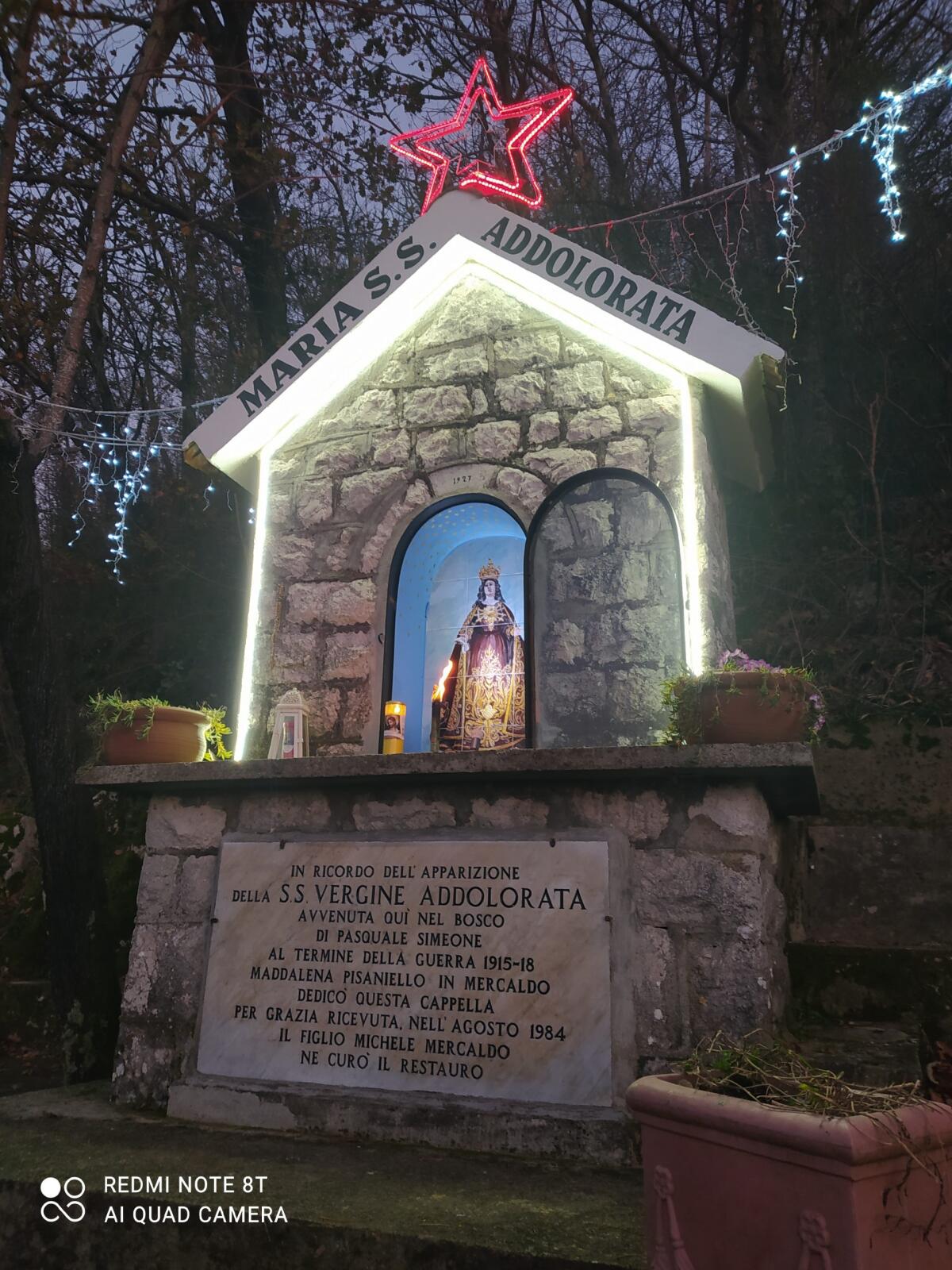 Cervinara. Fiaccolata di fine anno all'Edicola dell'Addolorata a Cornito - 