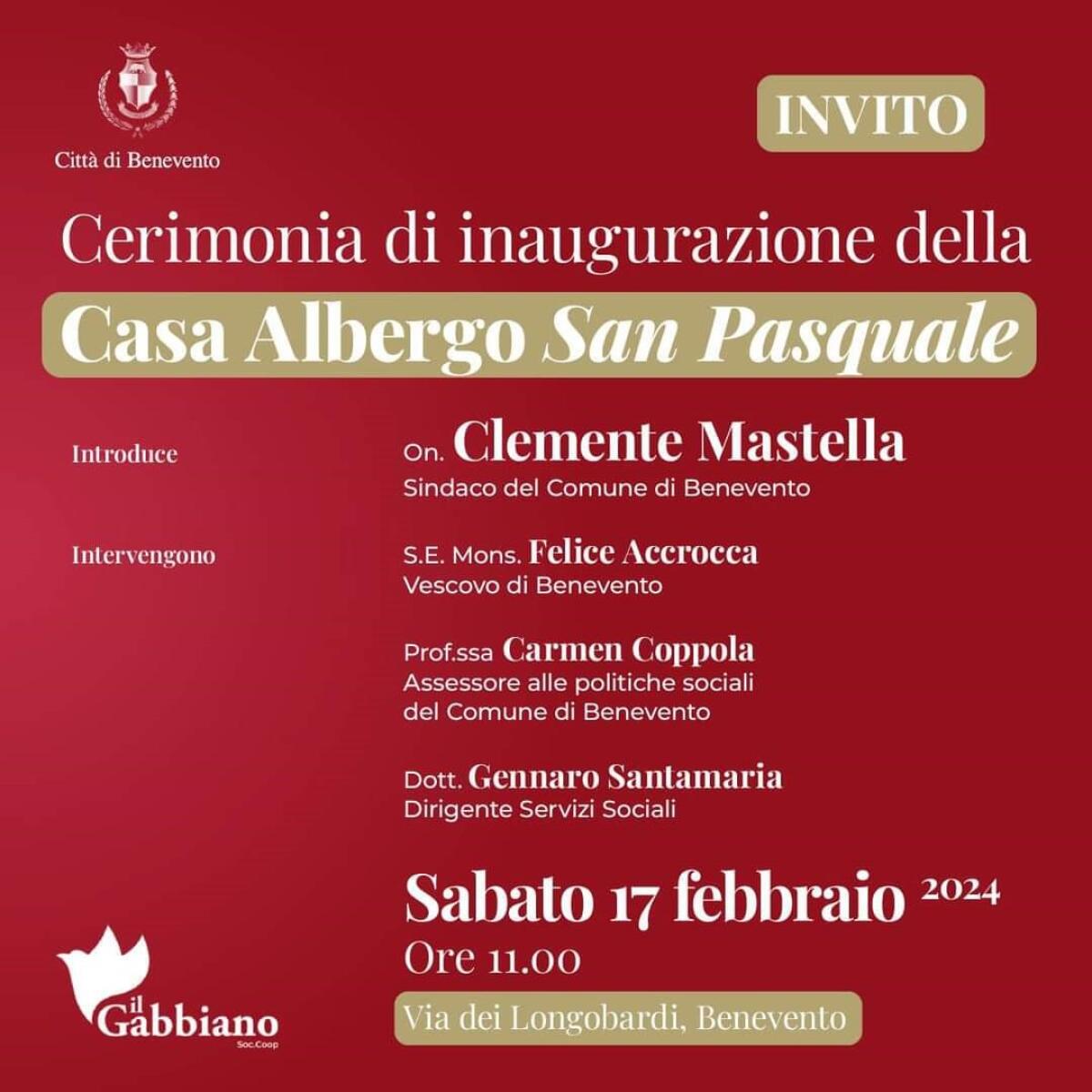 Sabato 17 febbraio sarà inaugurata la Casa albergo per anziani San Pasquale.  - 