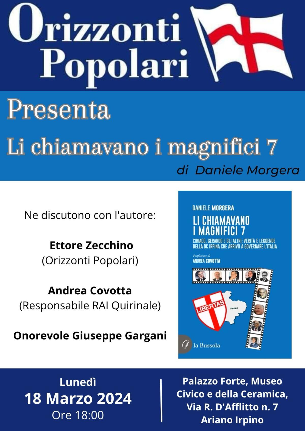 Orizzonti Popolari presenta ‘Li chiamavano i magnifici 7’ di Daniele Morgera - 