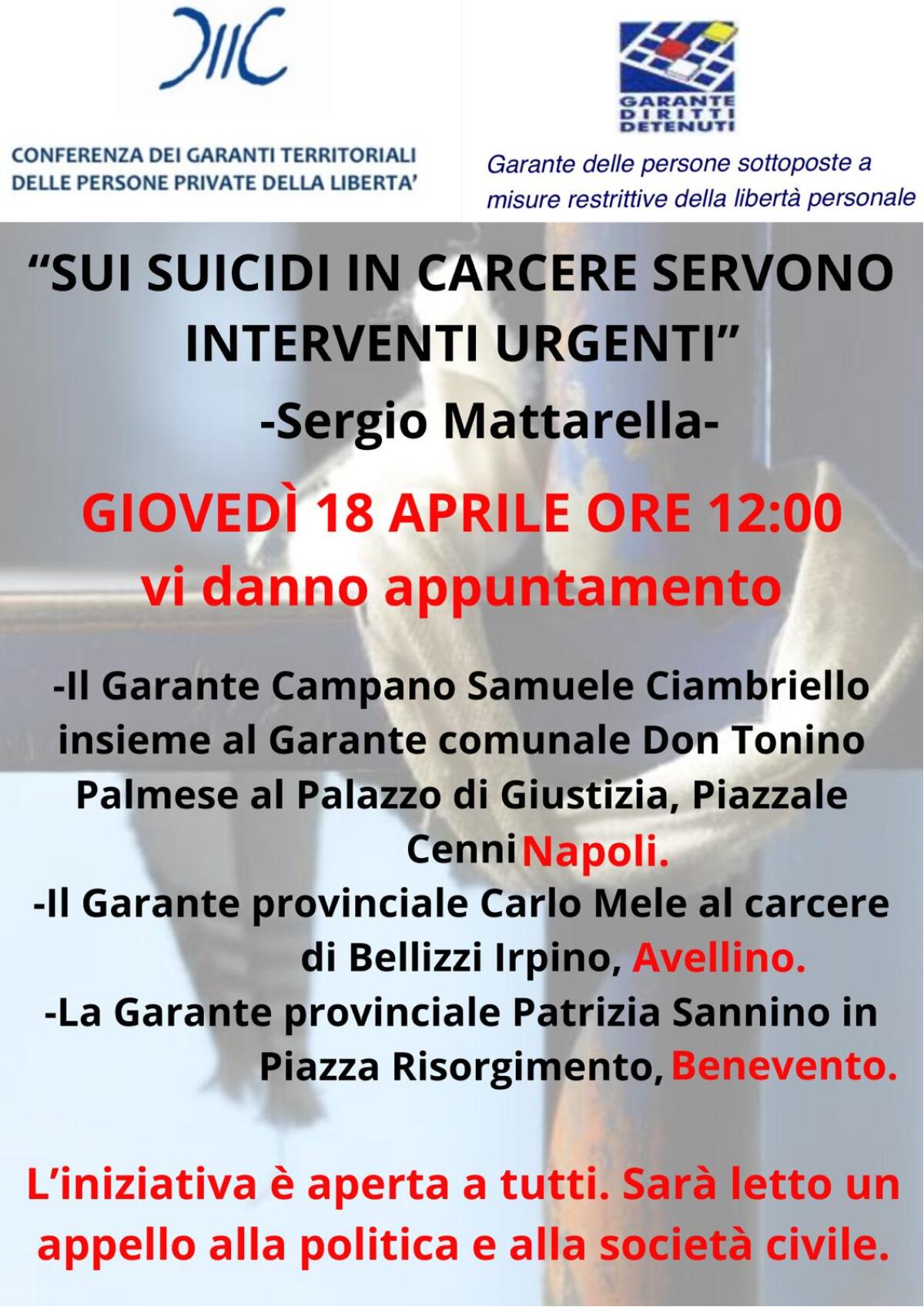 " Sui suicidi in carcere servono interventi urgenti". - 