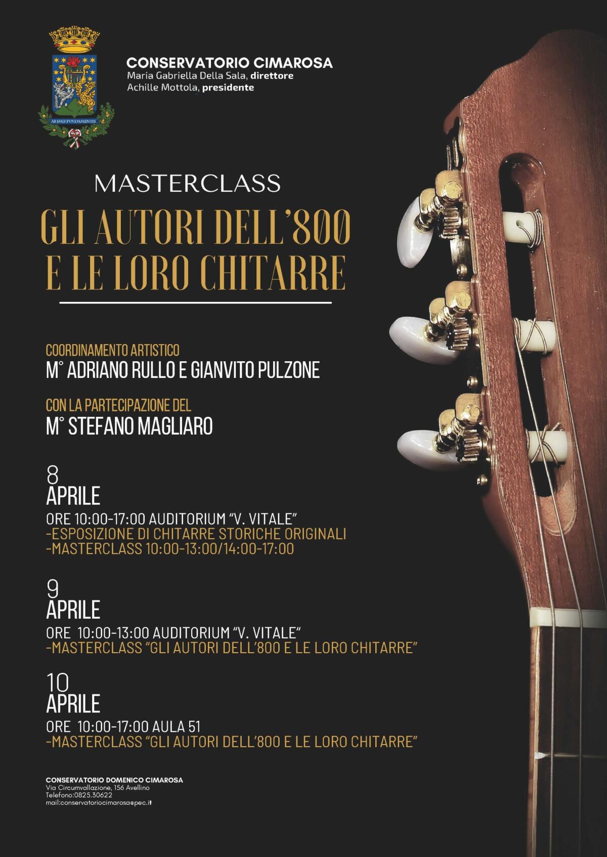 Le chitarre dell’800 in mostra al Conservatorio «Cimarosa». - 