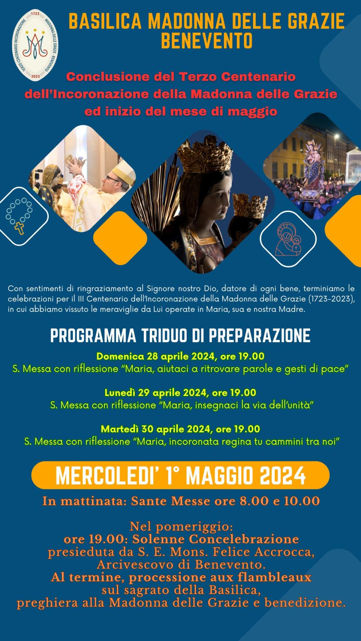 Conclusione Celebrazioni Terzo Centenario Incoronazione Madonna delle Grazie. - 