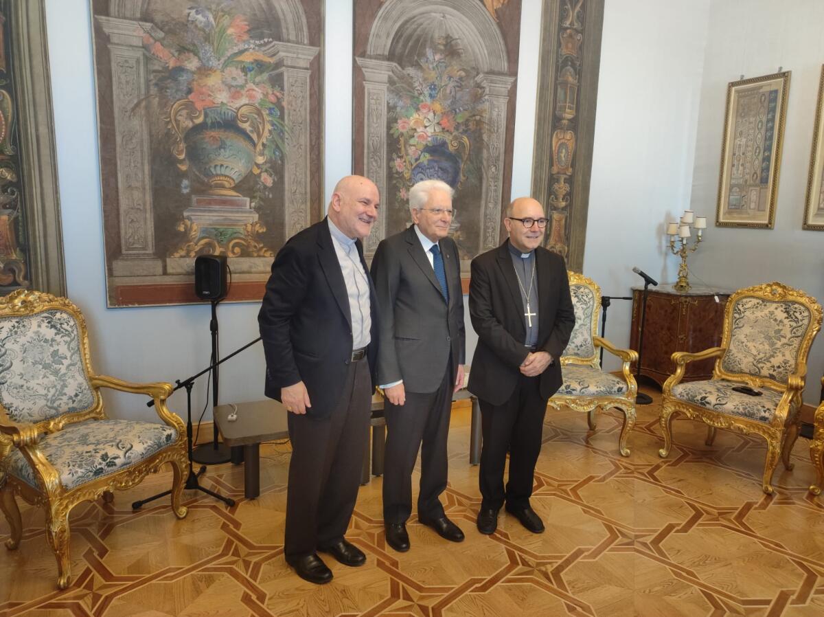 Arcivescovo Accrocca ricevuto dal Presidente Mattarella. - 