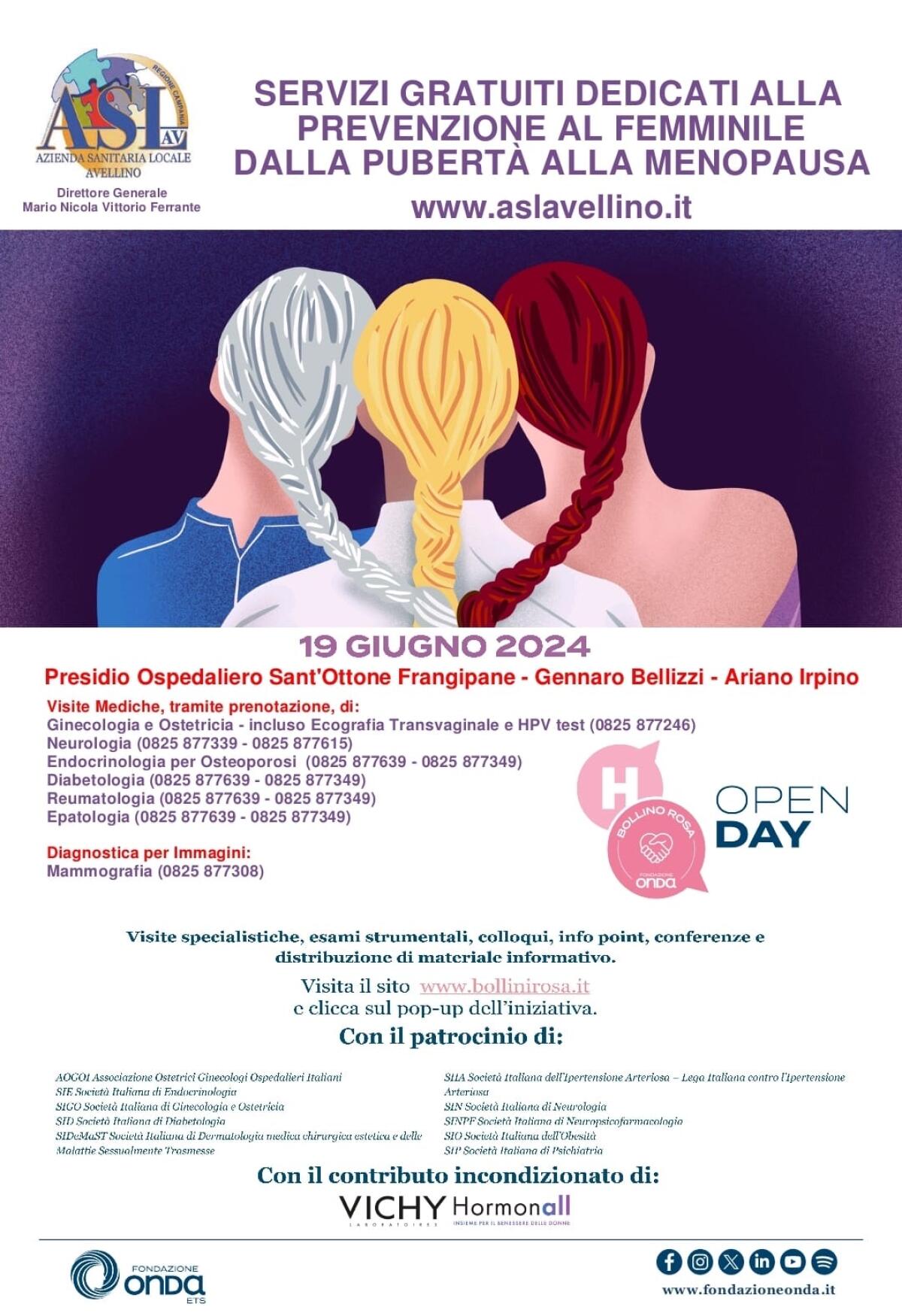 Open Day dedicato alla prevenzione al femminile al Frangipane - 