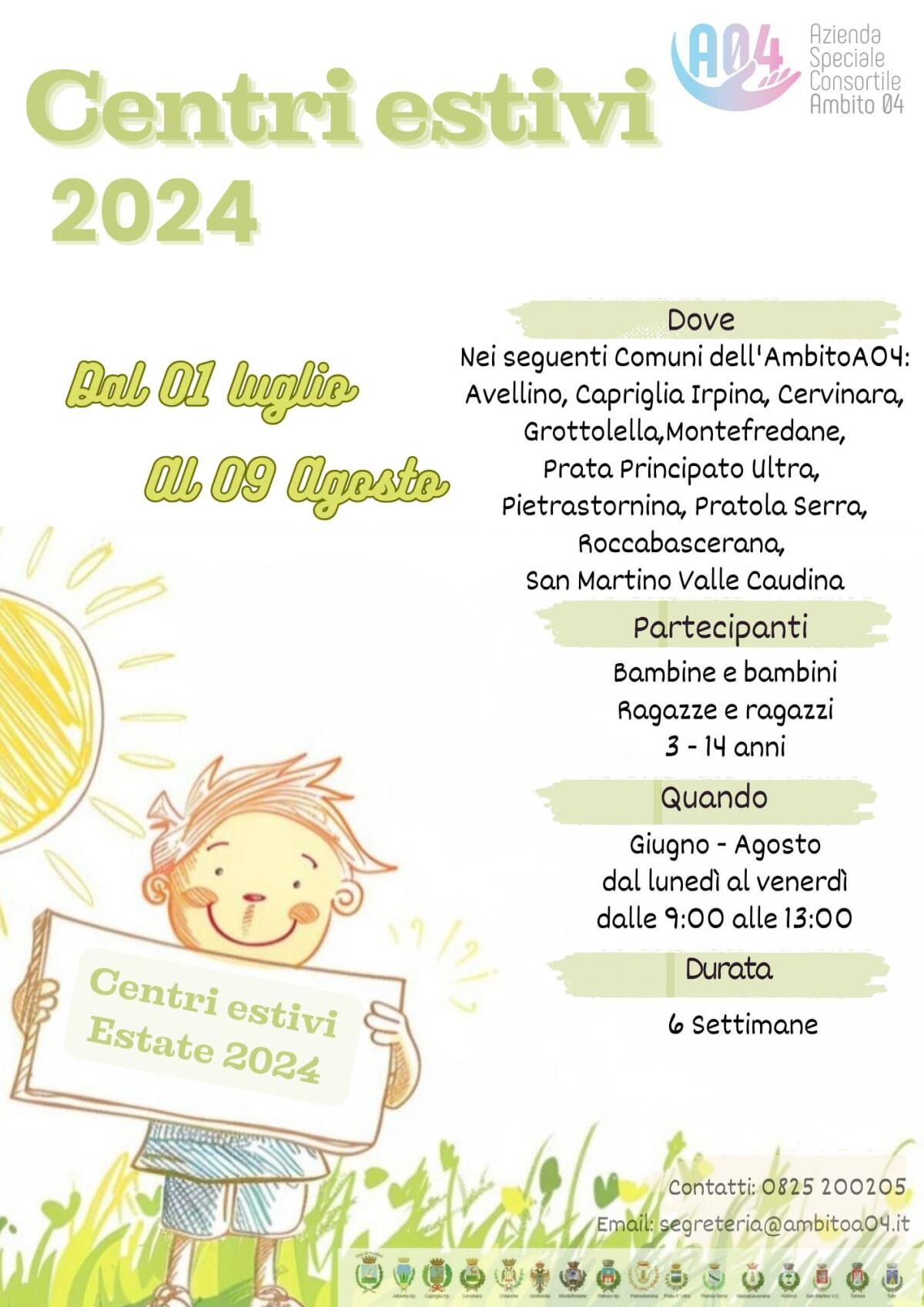 Cervinara. Il primo luglio iniziano i centri estivi. - 