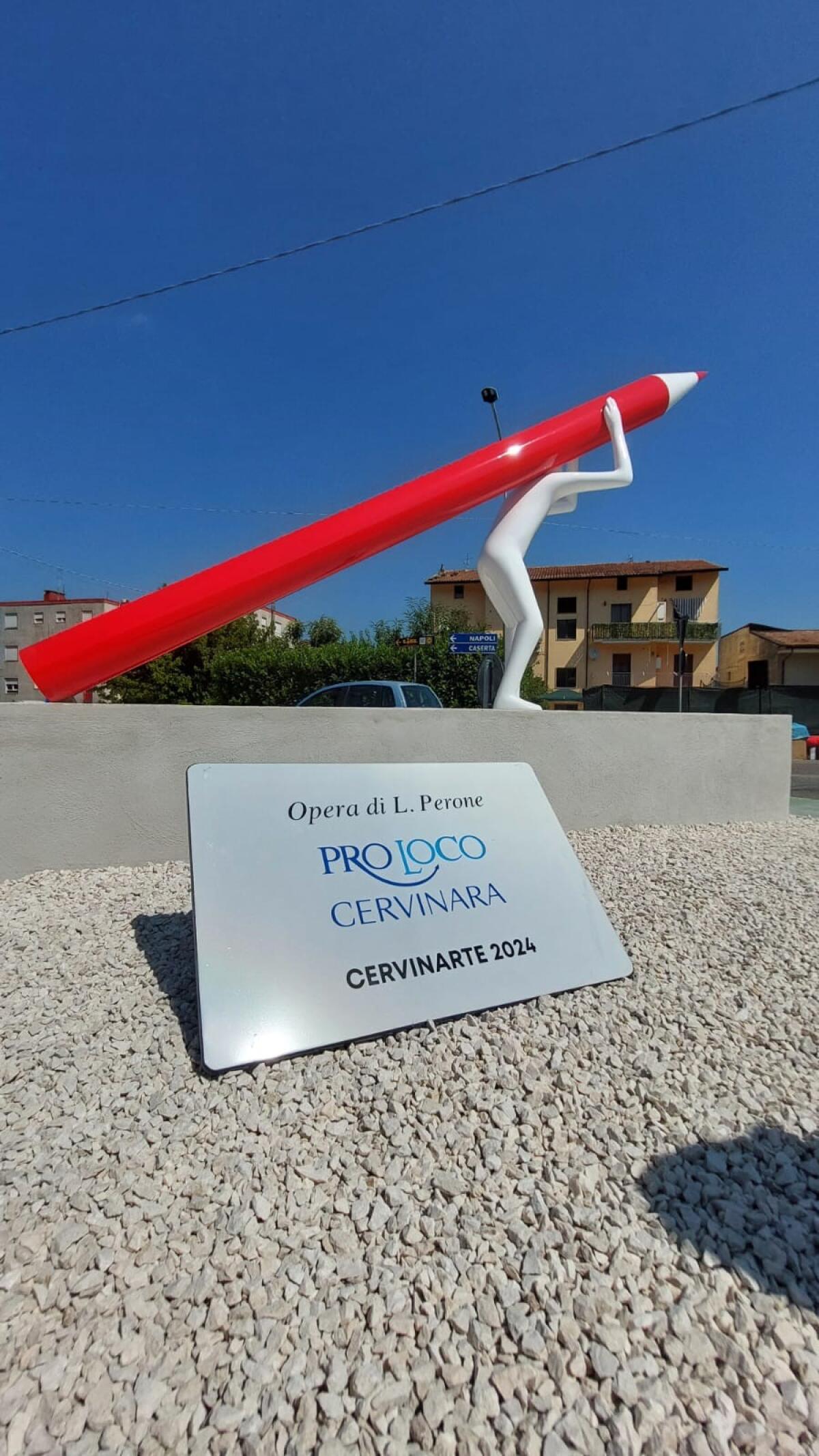 Cervinarte 2024, inaugurata l'opera "Paese" di Lucio Perone. - 