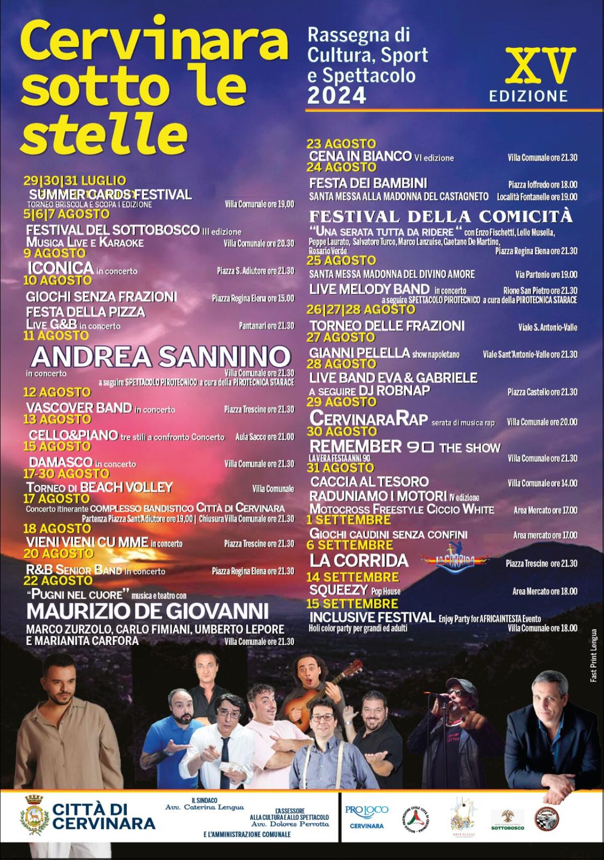 Cervinara sotto le stelle:tutto pronto per la xv edizione della rassegna di cultura, sport e spettacolo - 