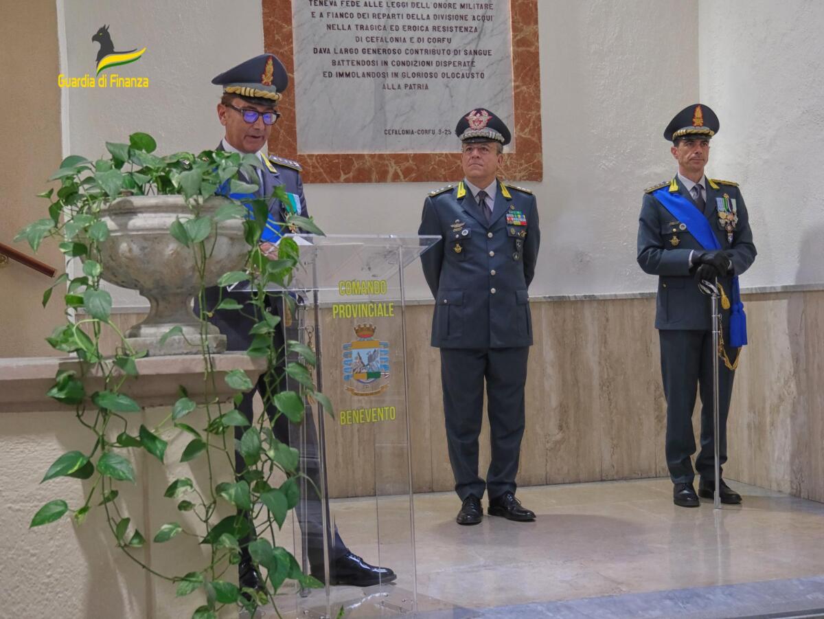 GDF Benevento: avvicendamento al vertice del Comando Provinciale. - 