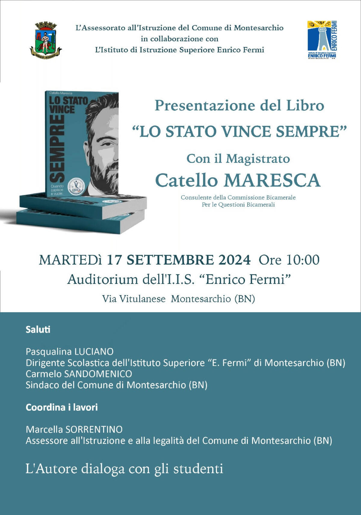 Presentazione del libro “Lo Stato vince sempre” di Catello Maresca - 