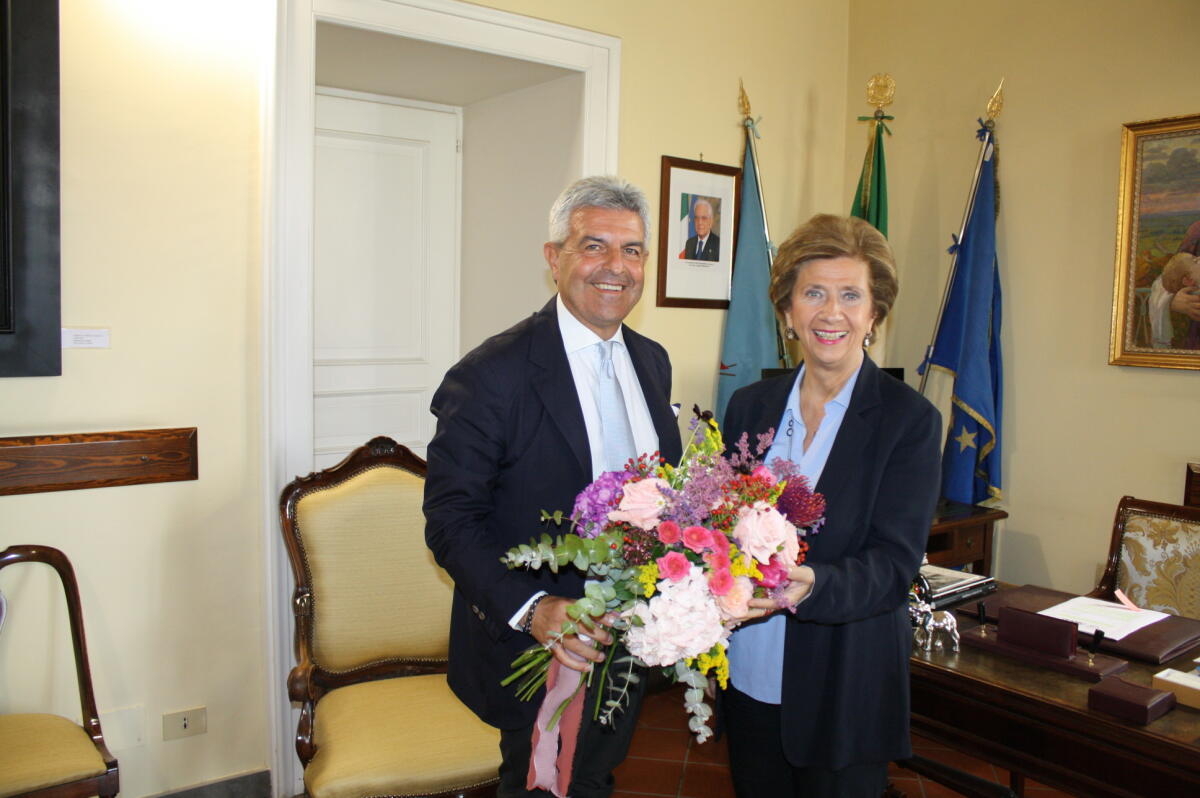 Il Prefetto Raffaela Moscarella in visita al Presidente della Provincia. - 