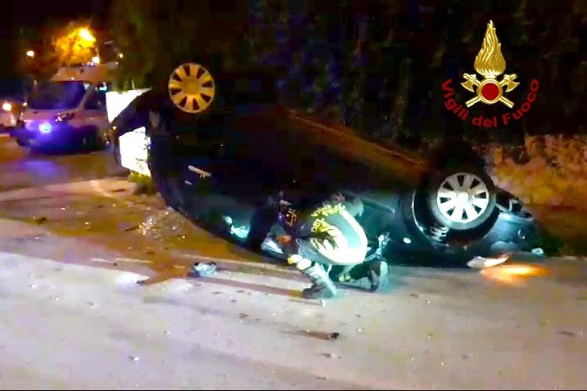 Incidente nella serata di ieri a Mercogliano, due le persone ferite. - 