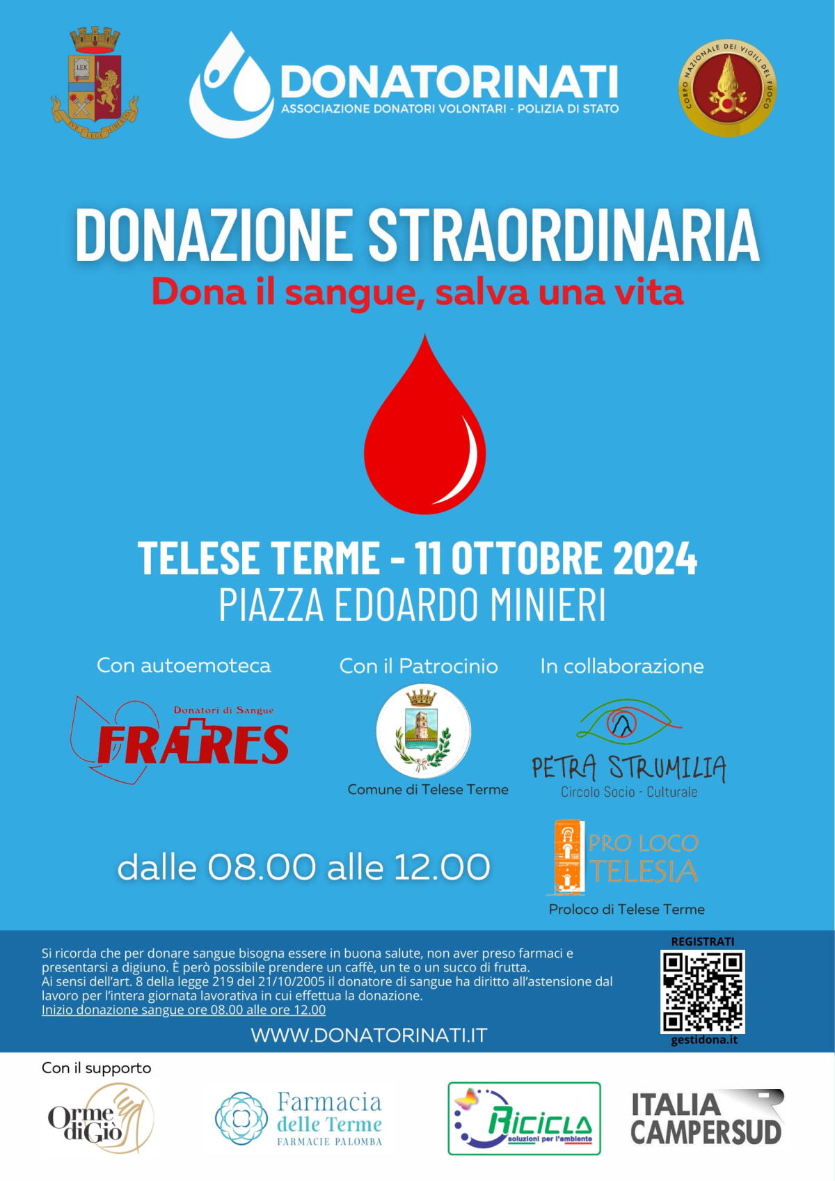 DonatoriNati - Tappa di Telese Terme. - 