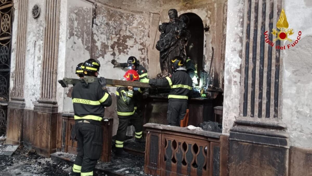 Recuperate statue nella Chiesa di San Ciriaco a Torre le Nocelle - 