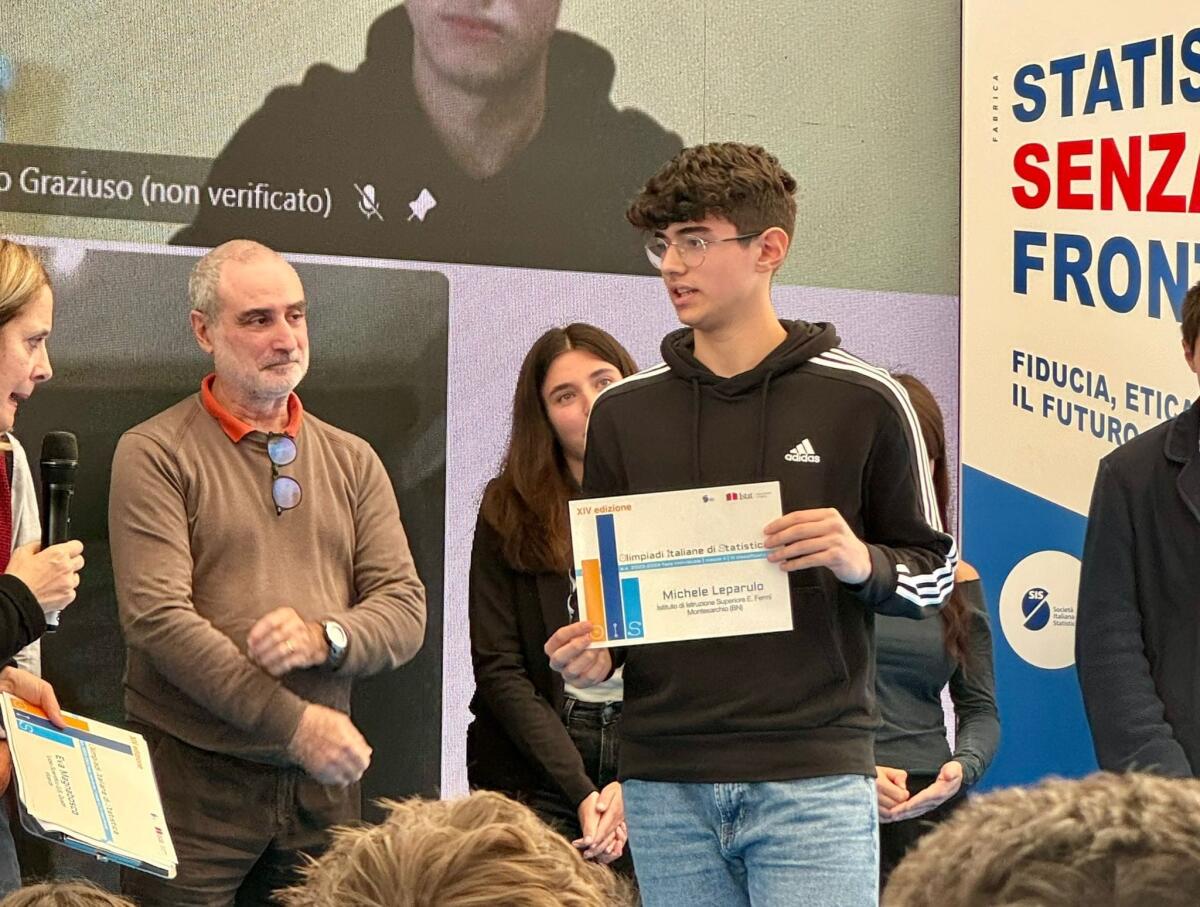Michele Leparulo, campione di Statistica, inserito nell'Albo Nazionale delle Eccellenze - 