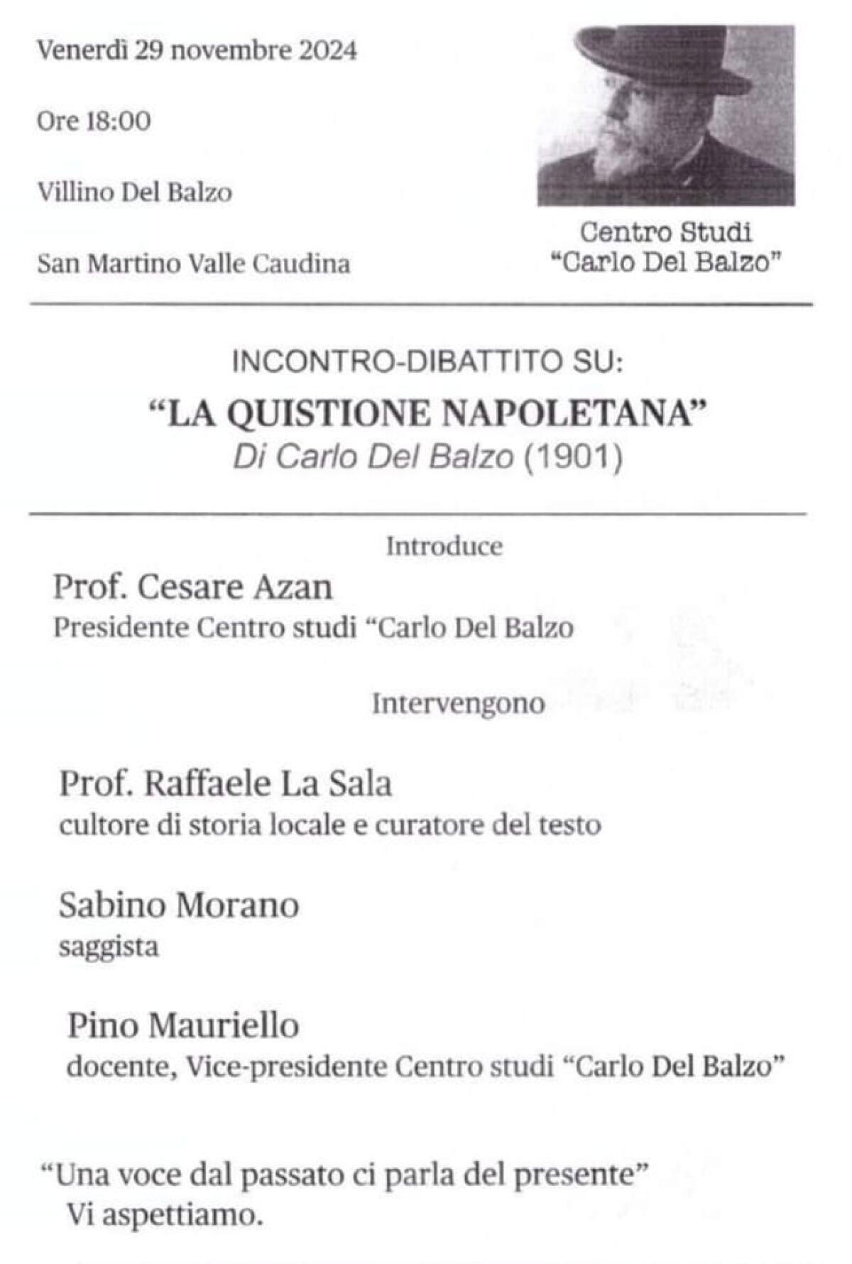 "La quistione Napoletana" di Carlo Del Balzo" - 