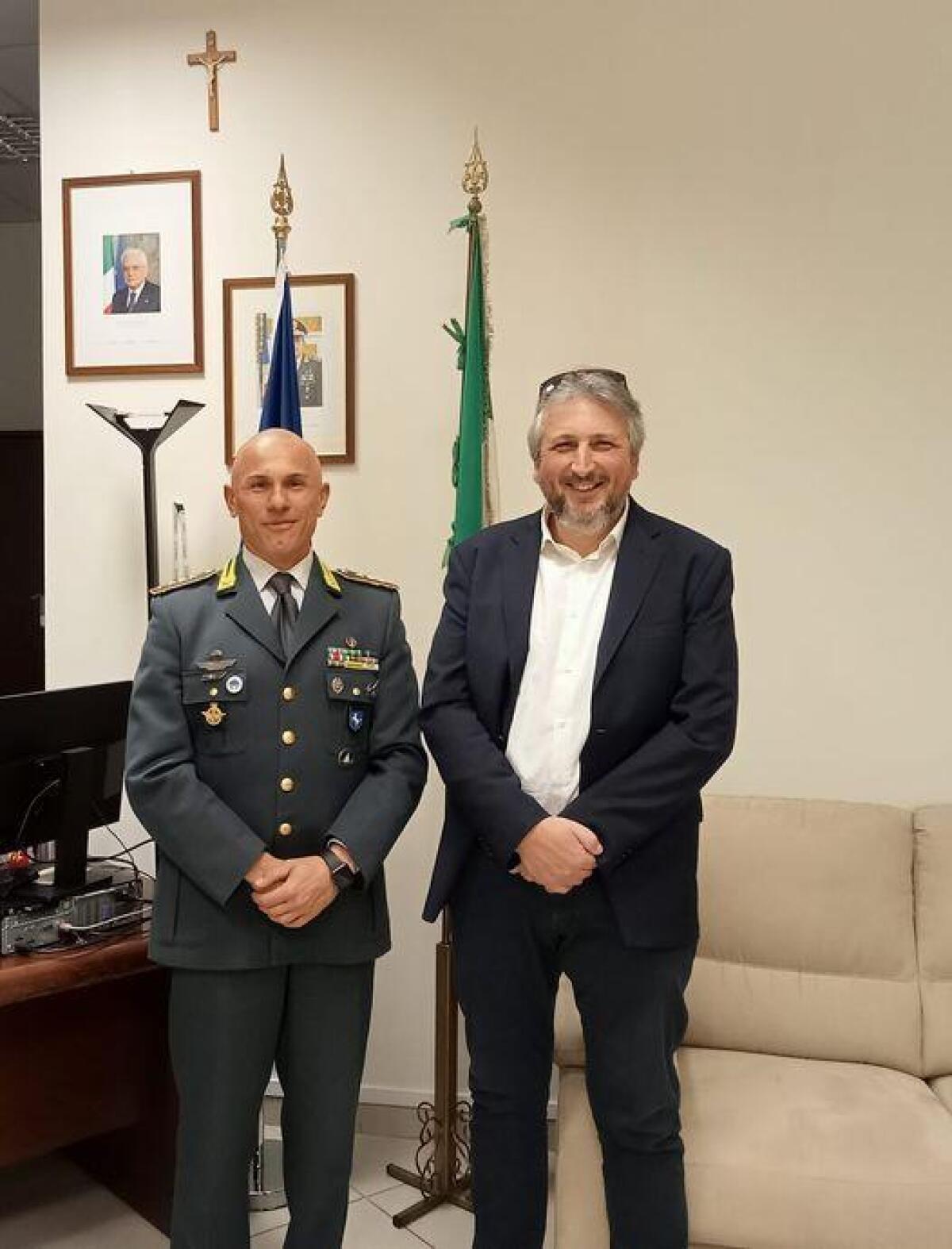 Comandante Guardia di Finanza di Avellino ha ricevuto in visita Pres.te Associazione antiusura  - 
