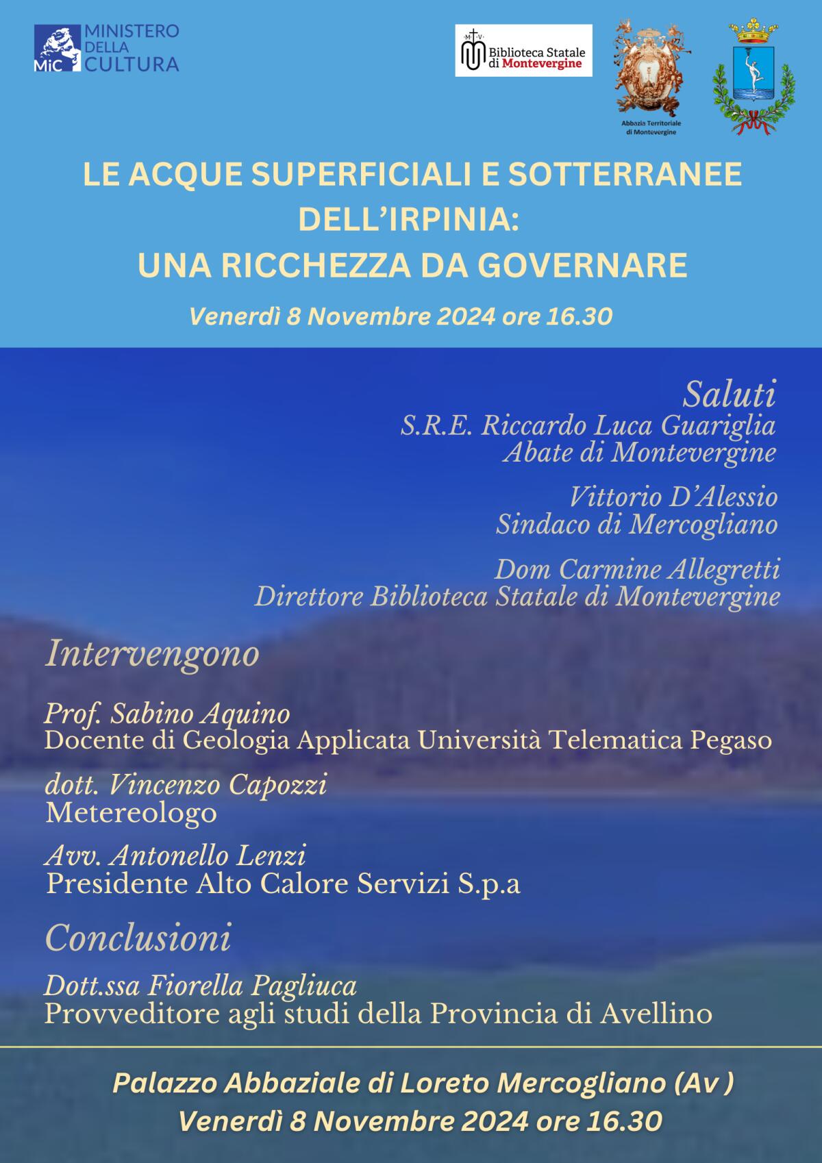 La Sfida dell’Acqua - Risorsa da Proteggere e Gestire per il Futuro del Mezzogiorno - 