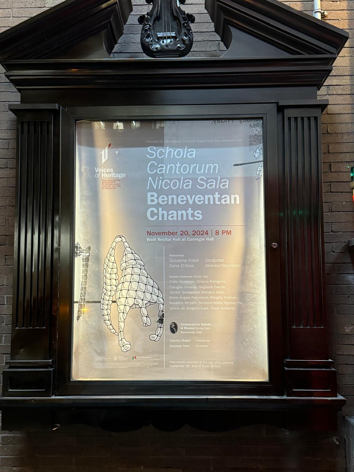 Conclusa la prima parte del progetto “Voice Heritage” al Carnegie Hall di New York. - 