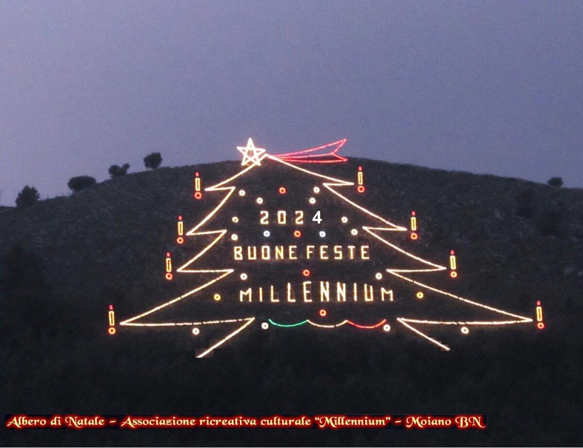 Domenica 15 dicembre accensione dell’Albero di Natale sul pendio del Monte Lecito a Moiano. - 