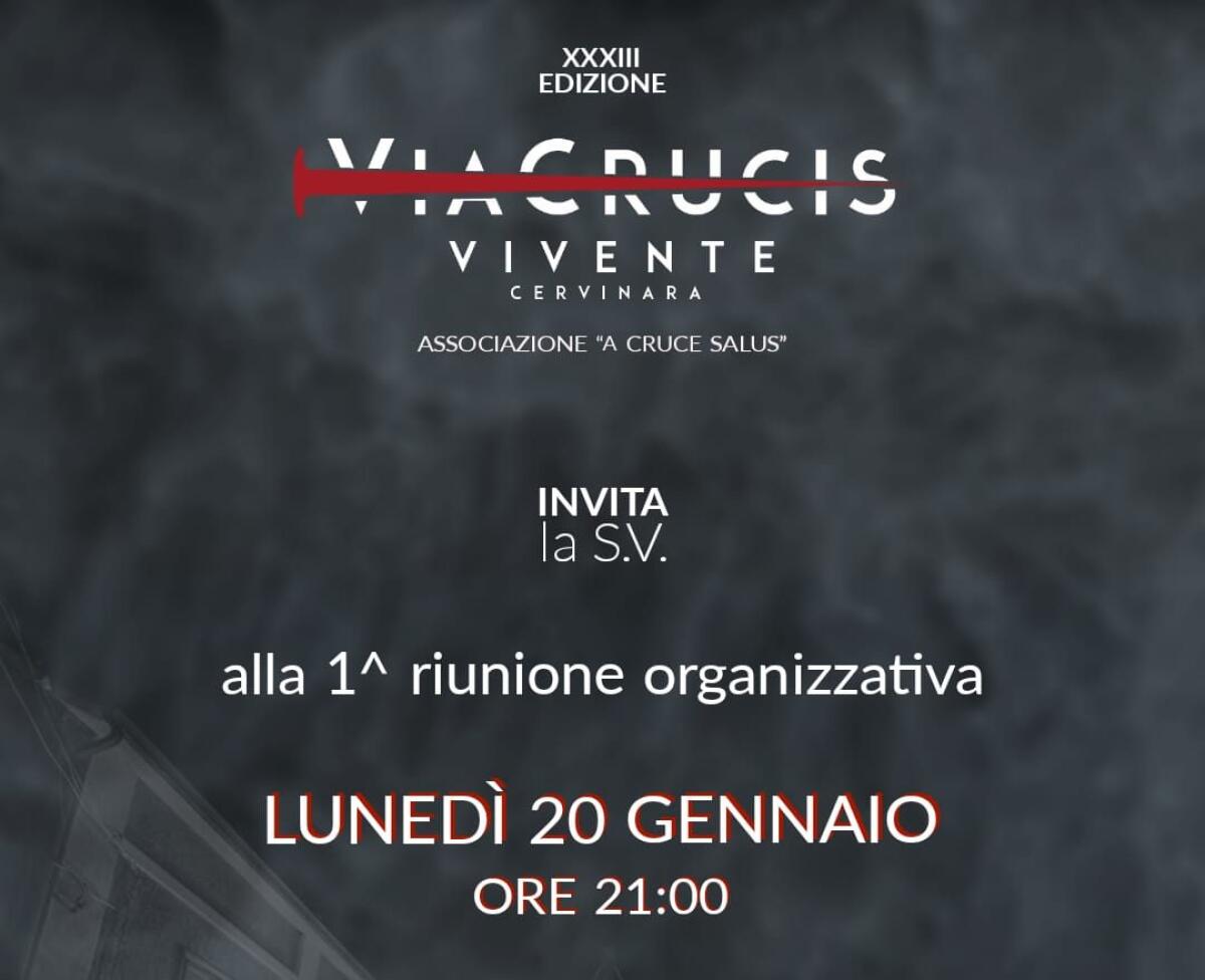 Cervinara. Avviata macchina organizzativa della XXXIII edizione della Via Crucis Vivente - 