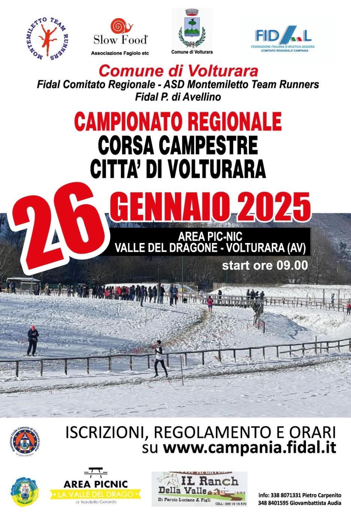 Volturara Irpina. Terza edizione del Campionato di corsa campestre - 