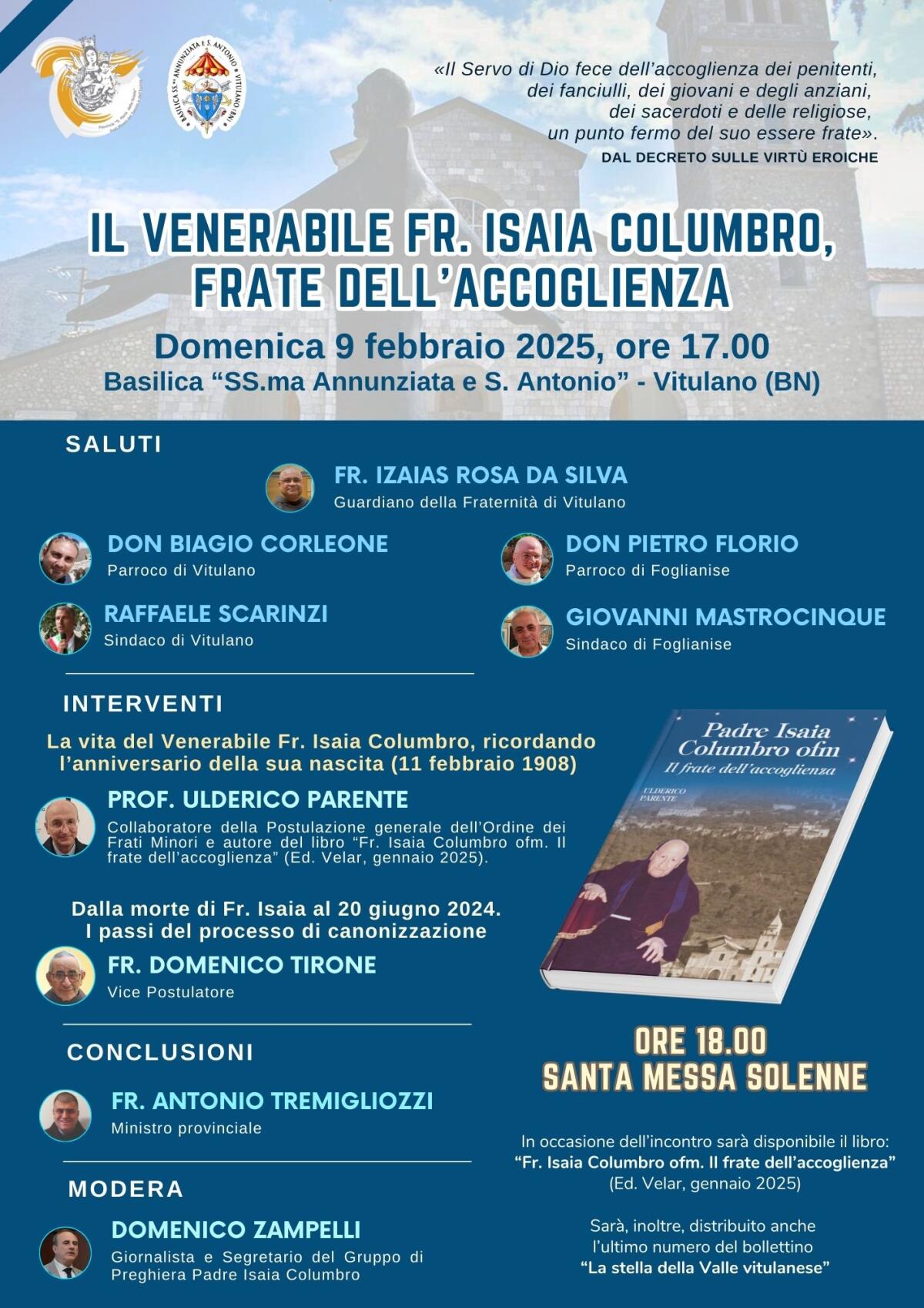 Anniversario della nascita del Venerabile Fr. Isaia Columbro. - 