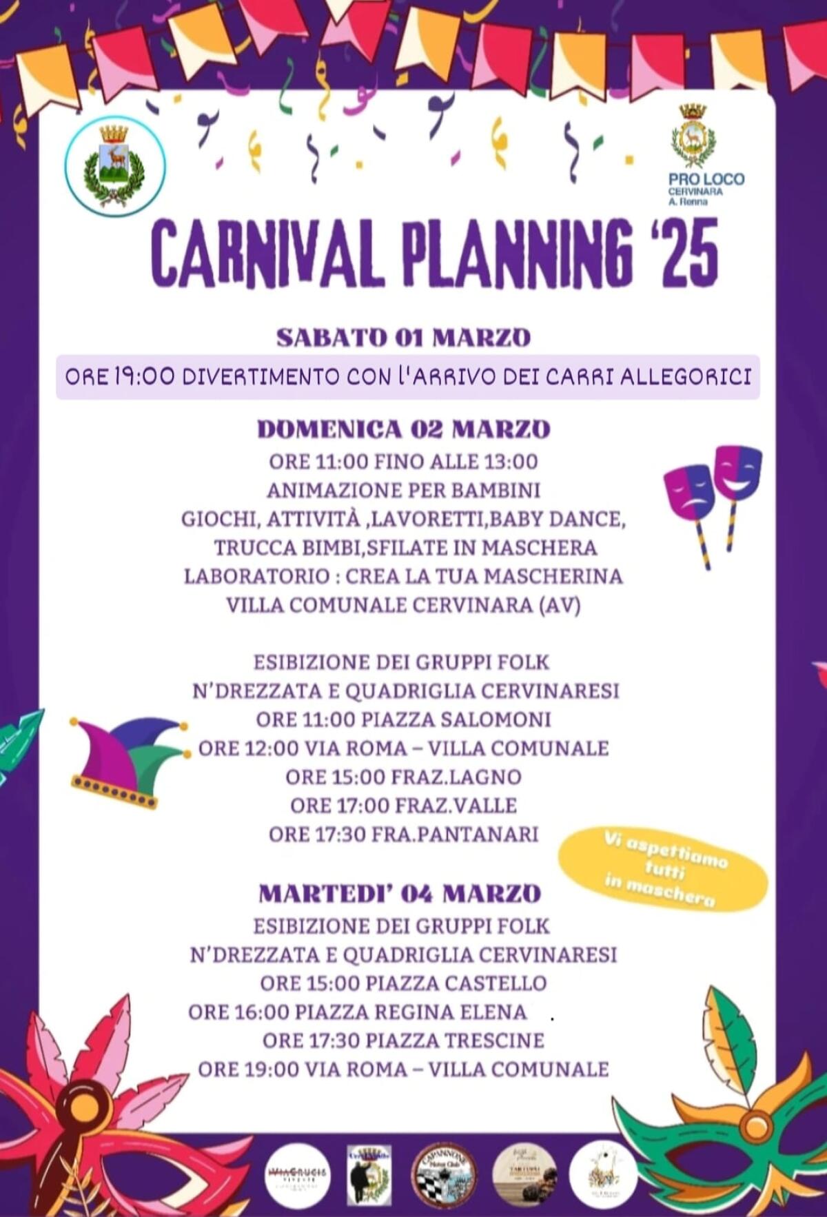 Cervinara. Assessore Perrotta: il programma del Carnevale 2025 - 