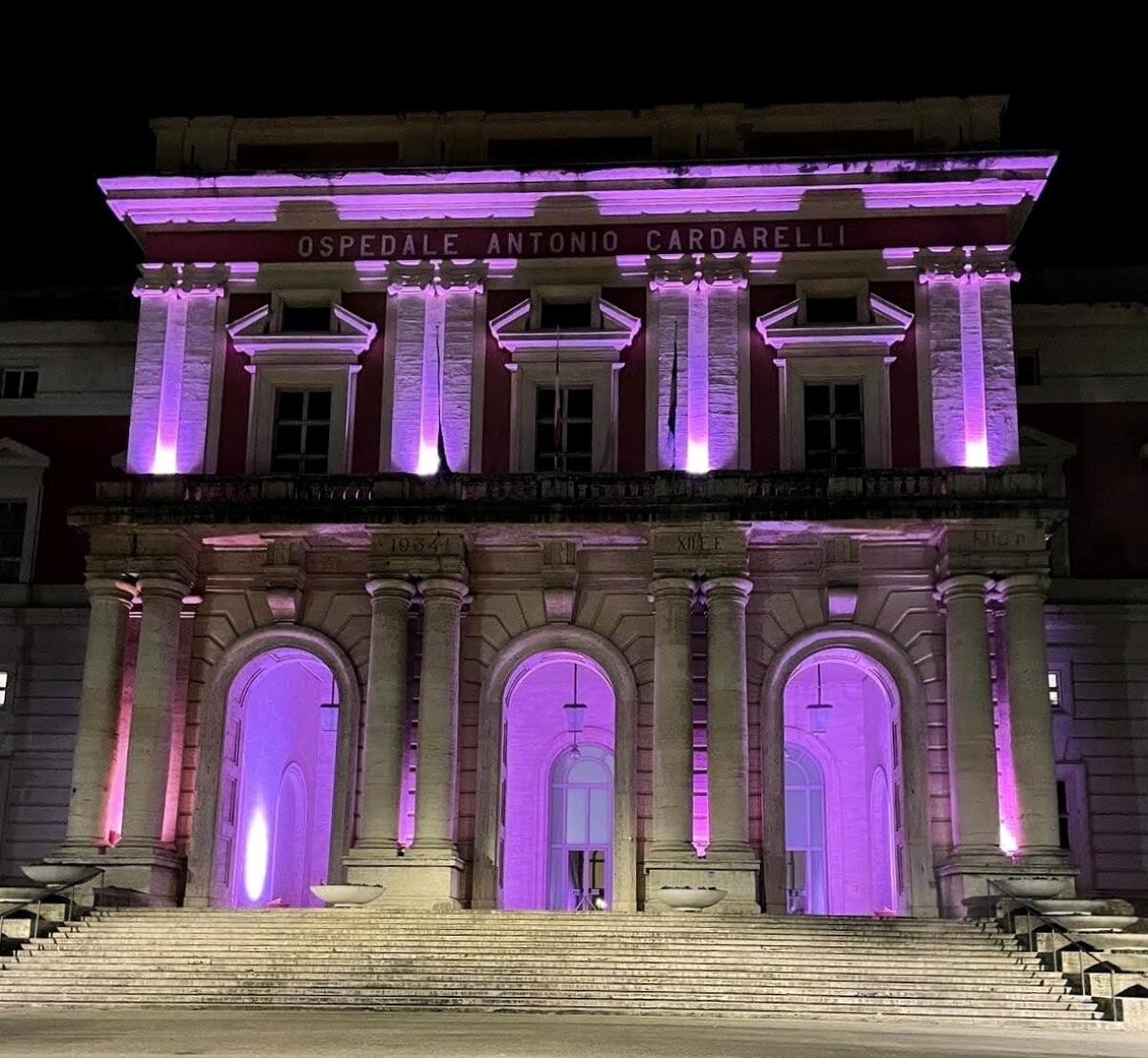 Il Cardarelli si tinge di viola per la Giornata internazionale dell'Epilessia. - 