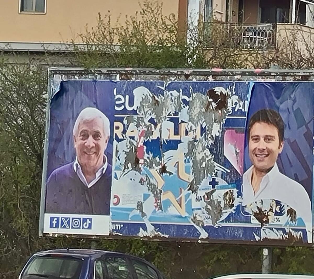 Forza Italia, atto vandalico contro i manifesti di Rubano, Iachetta: “Gesto ignobile. La Digos avvierà verifiche” - 