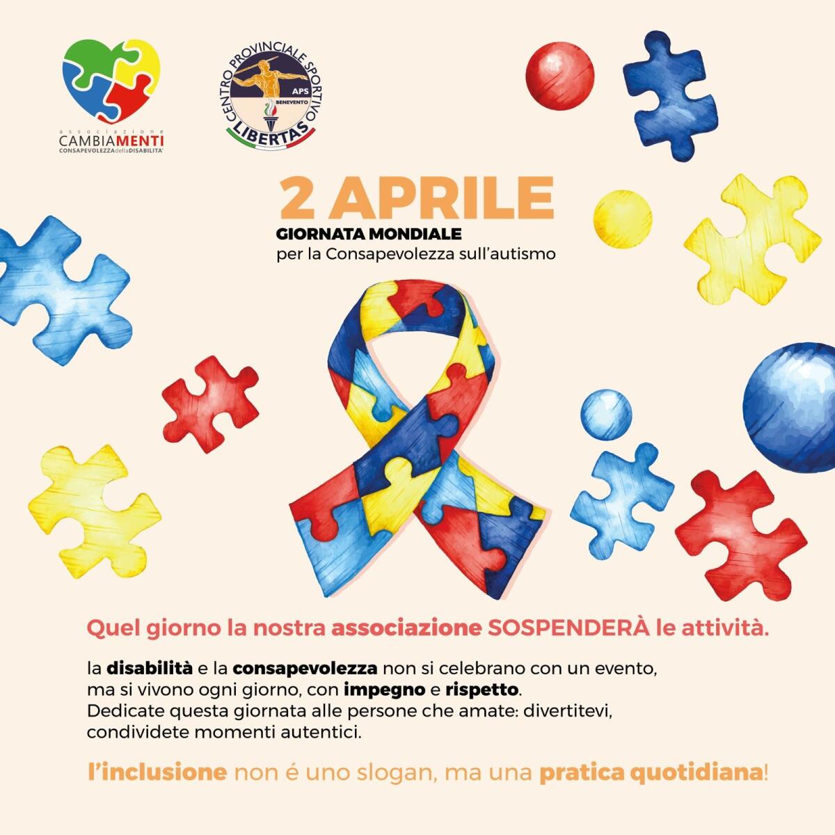 2 Aprile: La Giornata Mondiale della Consapevolezza sull’Autismo e l’Inclusione Quotidiana. - 