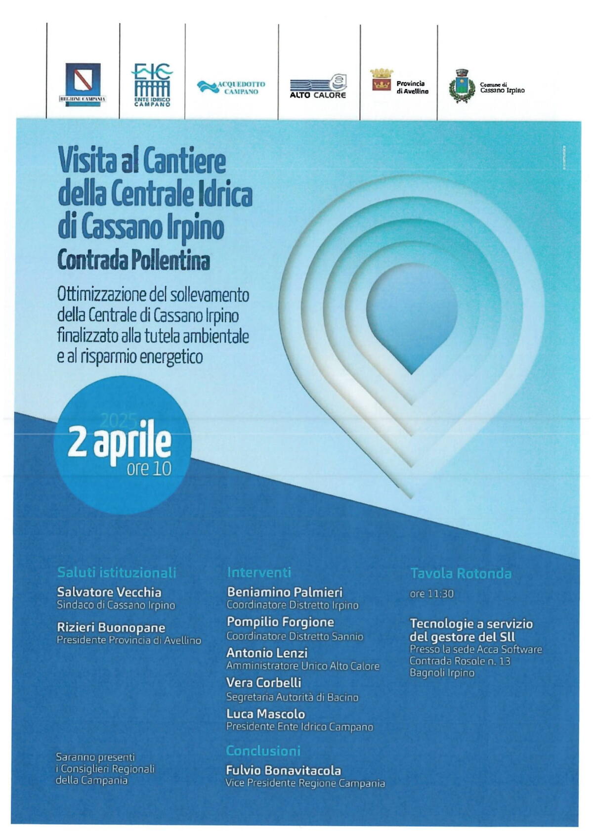 Visita al Cantiere della Centrale Idrica di Cassano Irpino - 