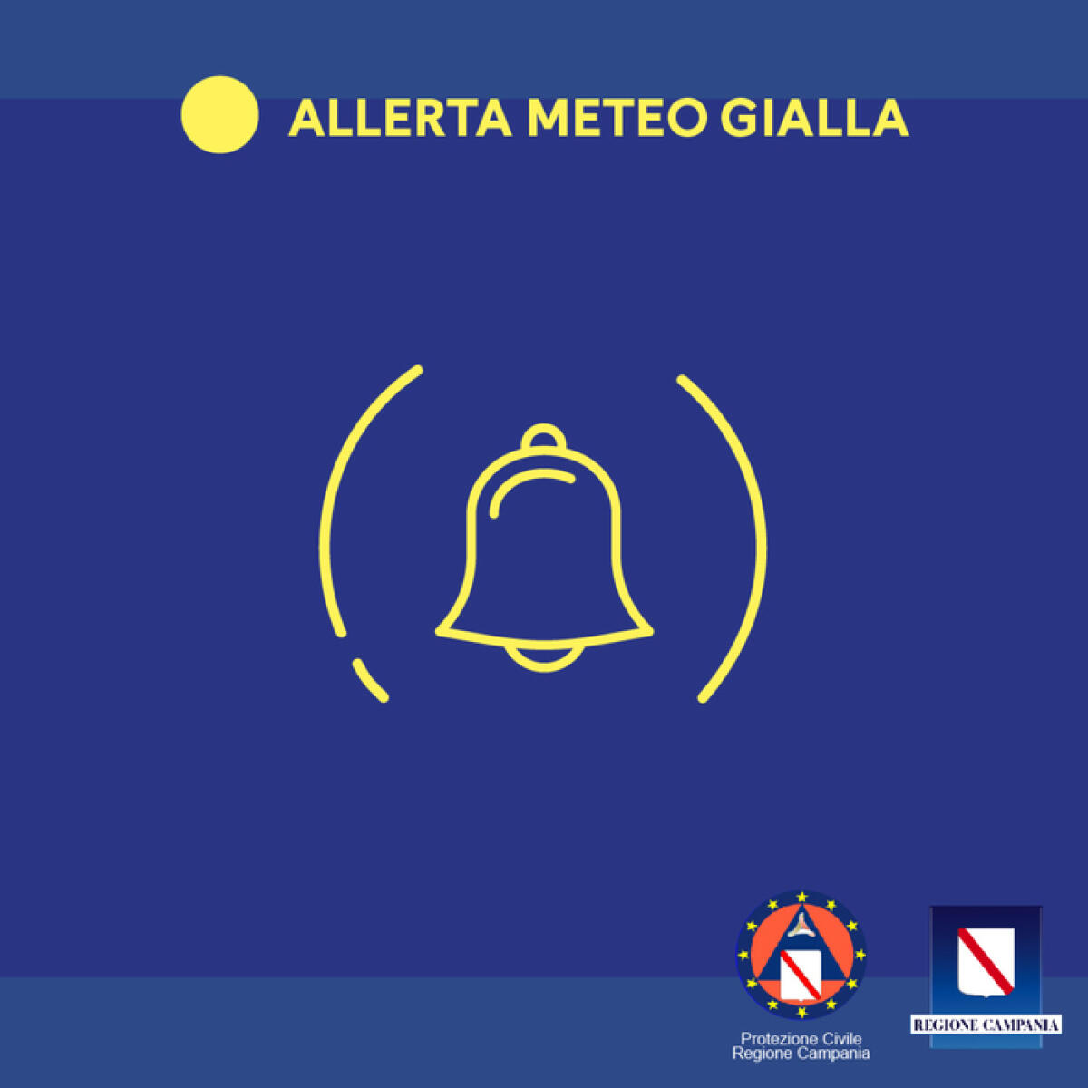 Dalle 14 allerta meteo gialla su tutta la Campania - 