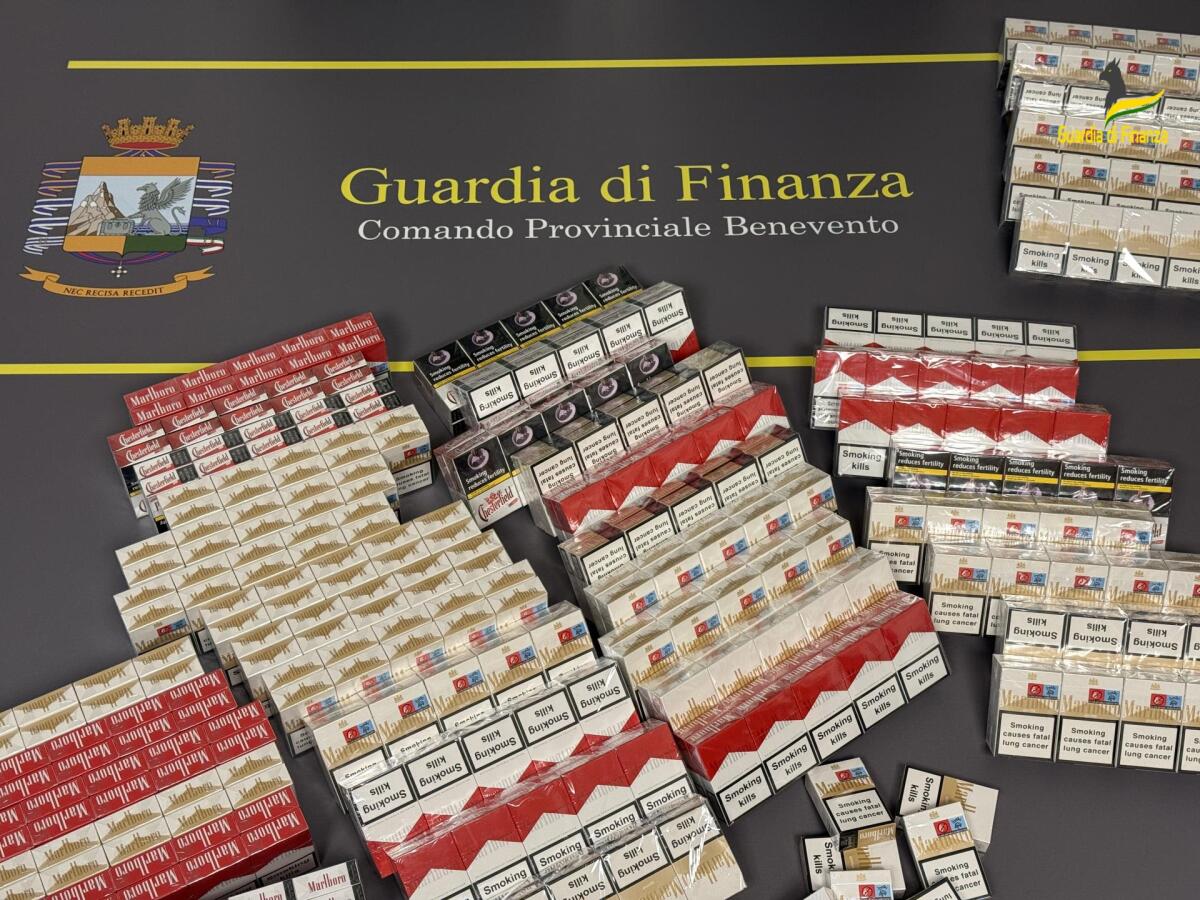 Contrabbando di sigarette, sequestro della Guardia di Finanza di Benevento. - 