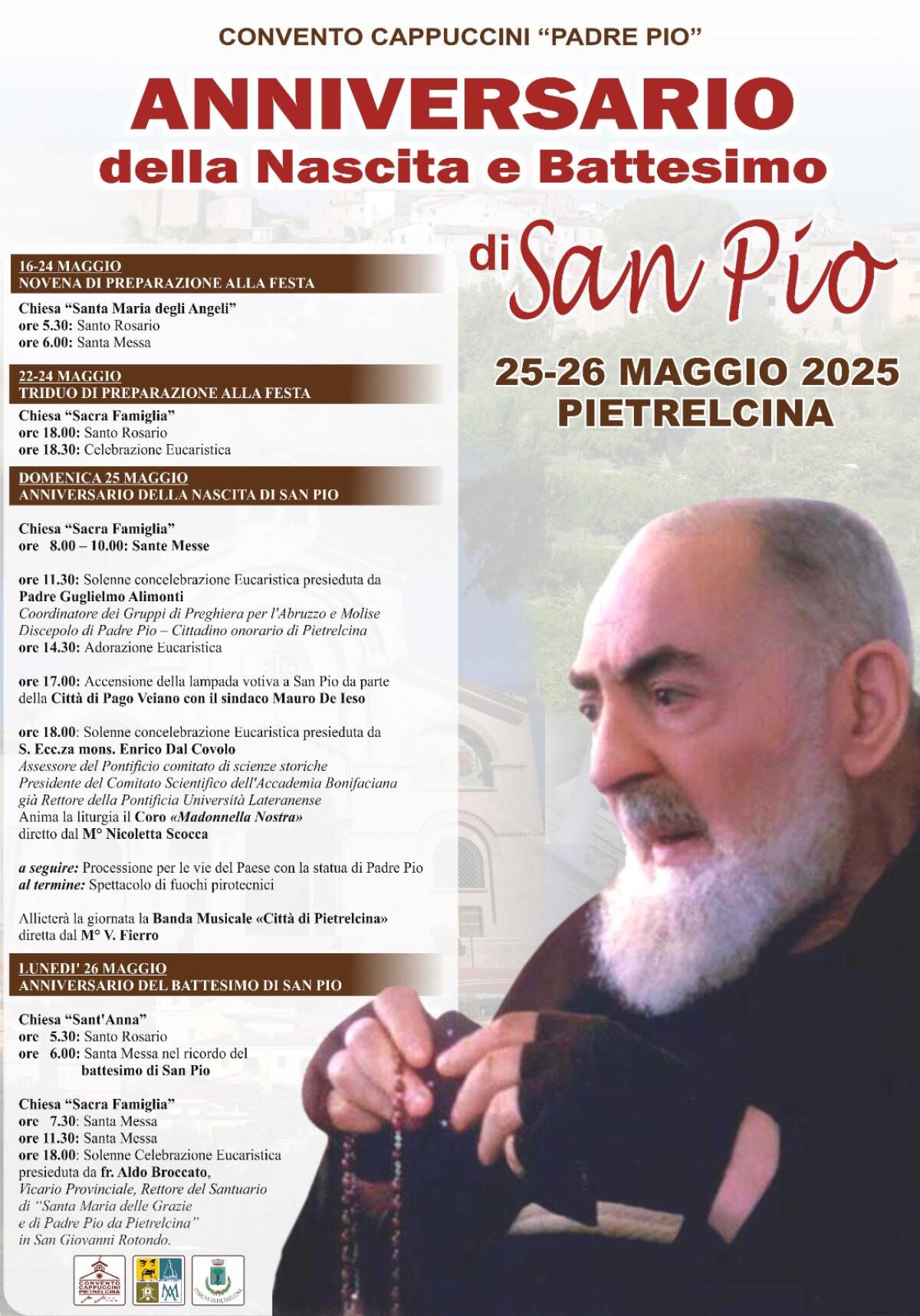 Il Comune di Pago Veiano dona l’olio per la lampada votiva a San Pio da Pietrelcina. - 