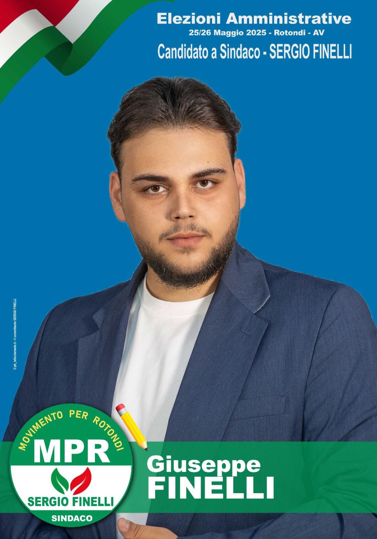 Il dottor Giuseppe Finelli candidato alla carica di consigliere comunale per la lista Movimento per Rotondi. - 