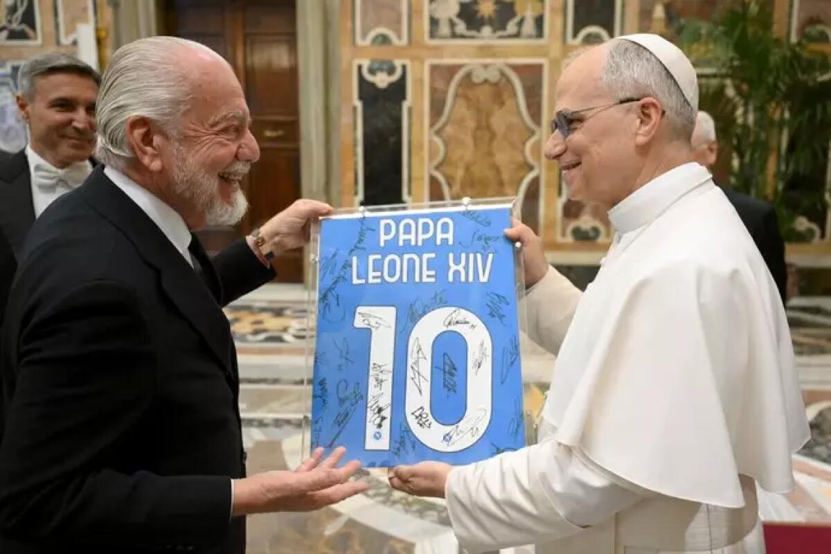 Il Napoli in udienza dal Papa. - 