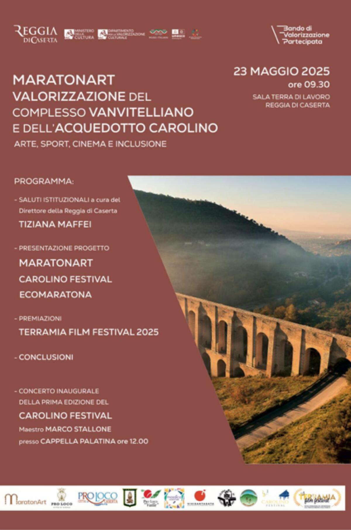 MaratonArt 2025. il 23 maggio la presentazione alla Reggia di Caserta. - 
