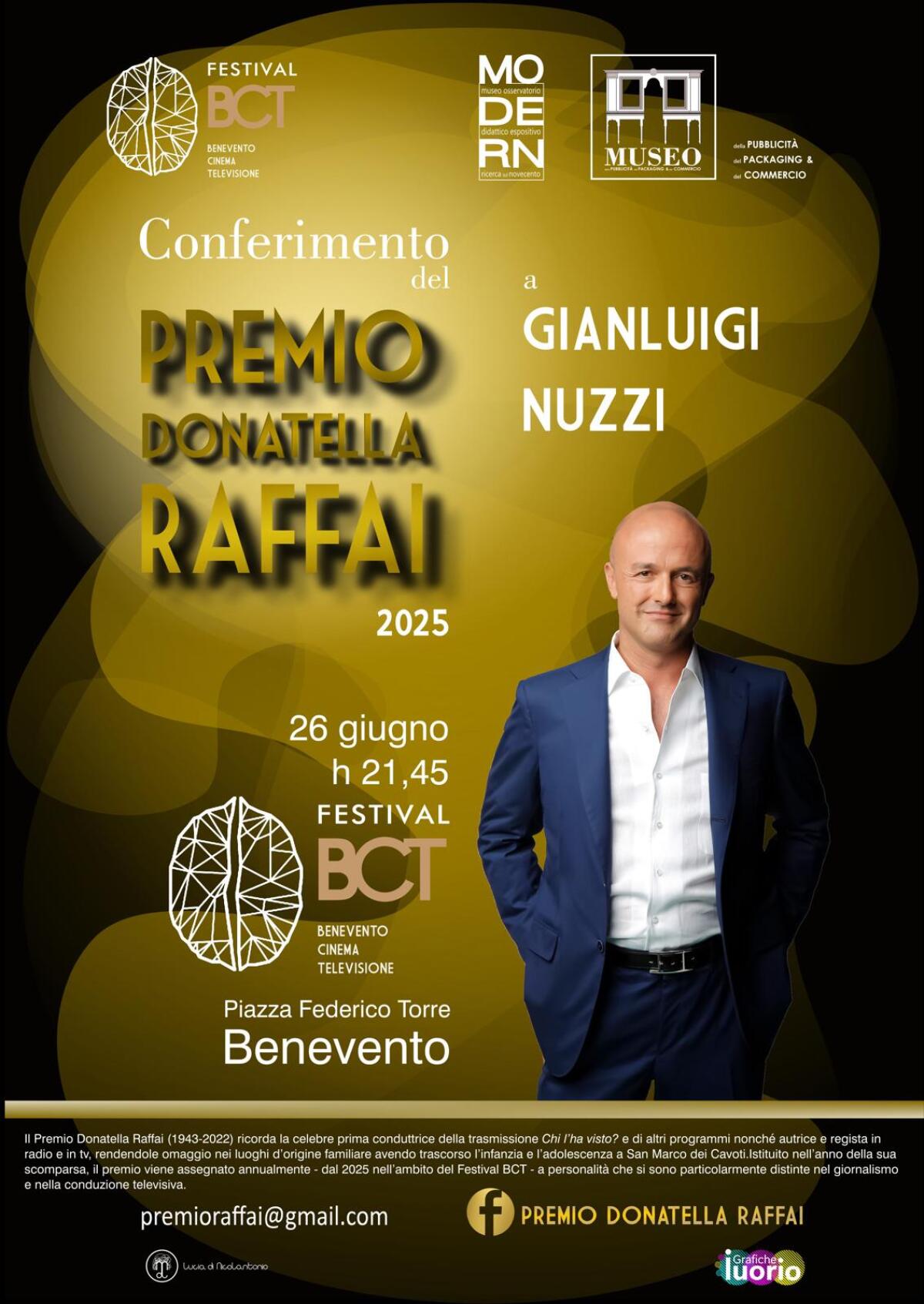 Il Premio Donatella Raffai 2025 a Gianluigi Nuzzi - 
