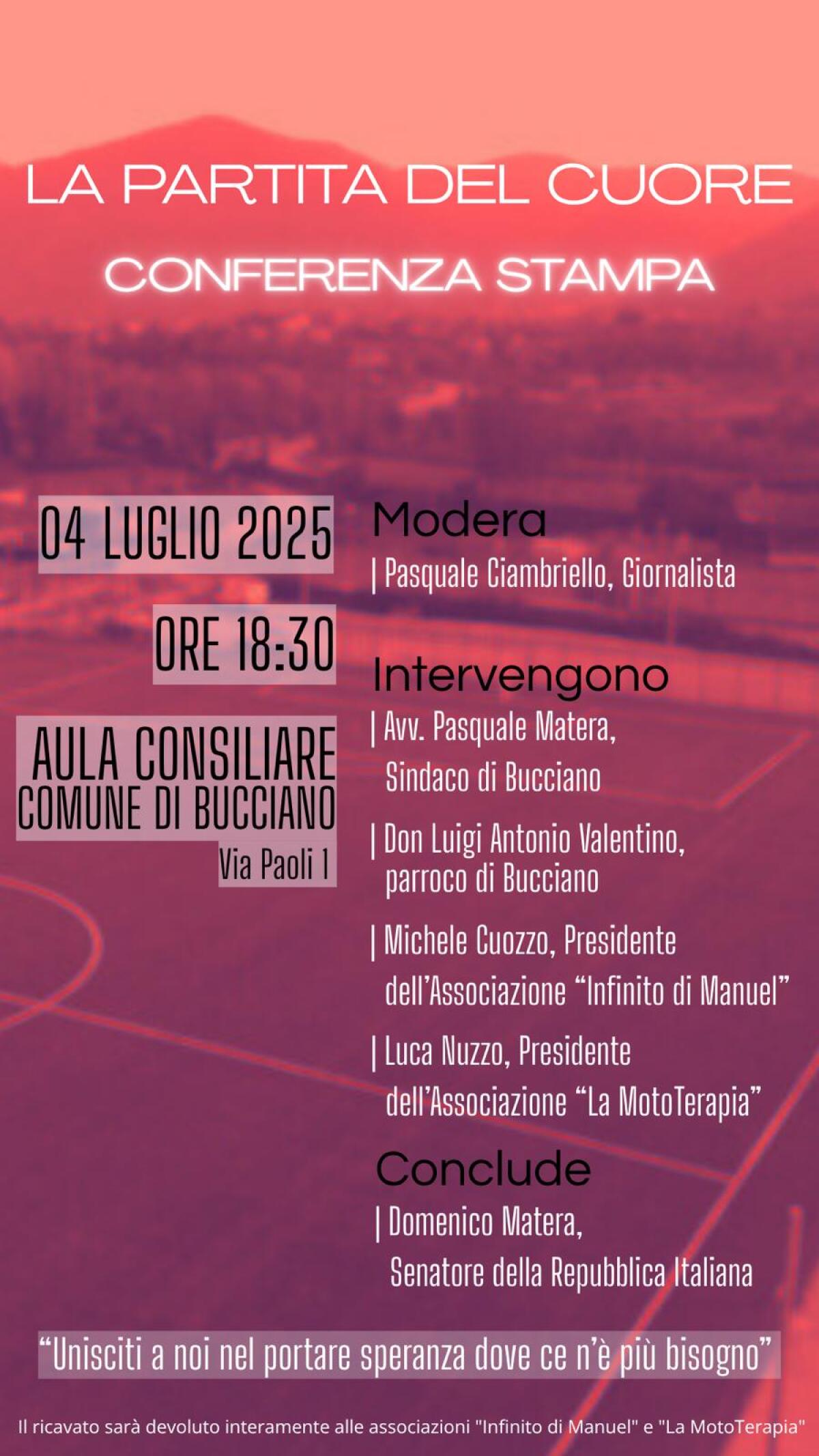 Bucciano si prepara alla Prima Edizione della "Partita del Cuore". - 