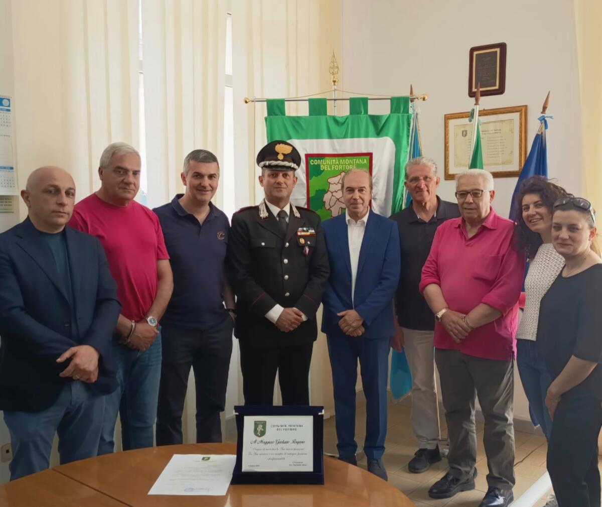  Comunità Montana del Fortore plaude alla promozione di Gaetano Ragano al grado di Maggiore - 