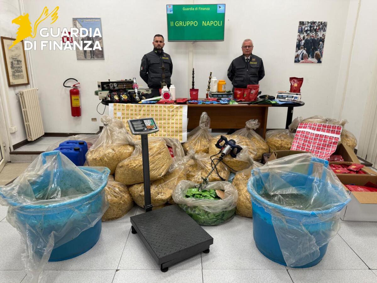 Scoperto opificio clandestino per la produzione di tabacco per la "Shisha" - 