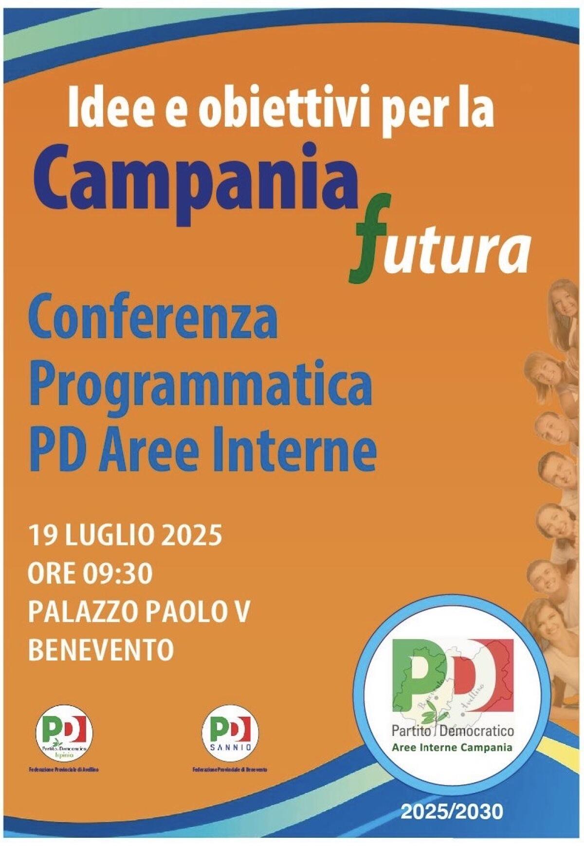 Aree Interne: sabato 19 luglio, a Benevento, Conferenza Programmatica - 