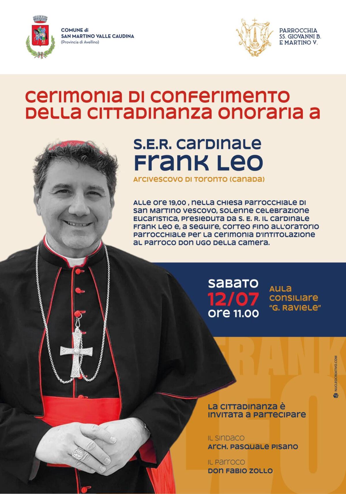 San Martino V.C. Benvenuto Cardinale Frank Leo - 