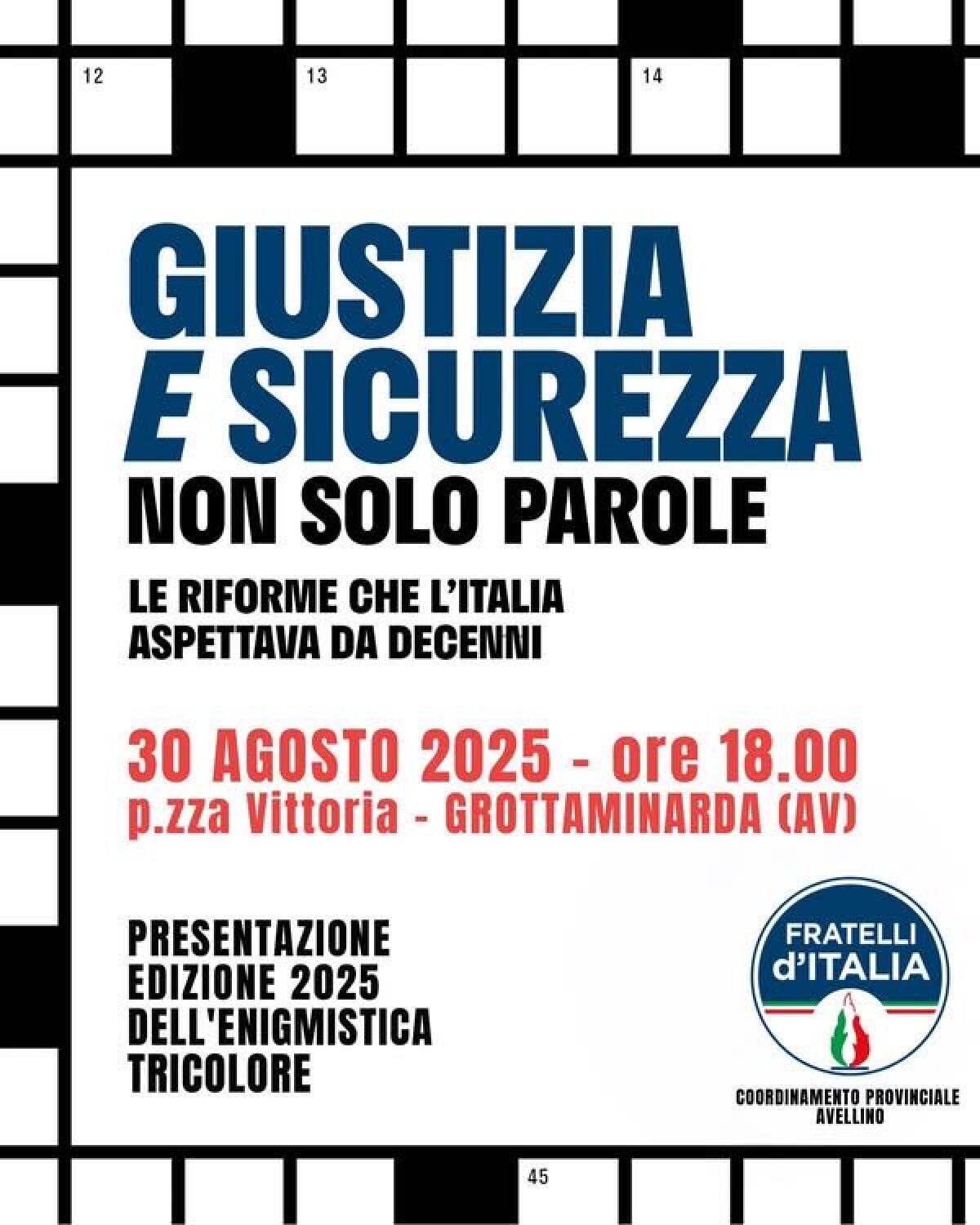A Grottaminarda la presentazione dell’Enigmistica Tricolore 2025 - 