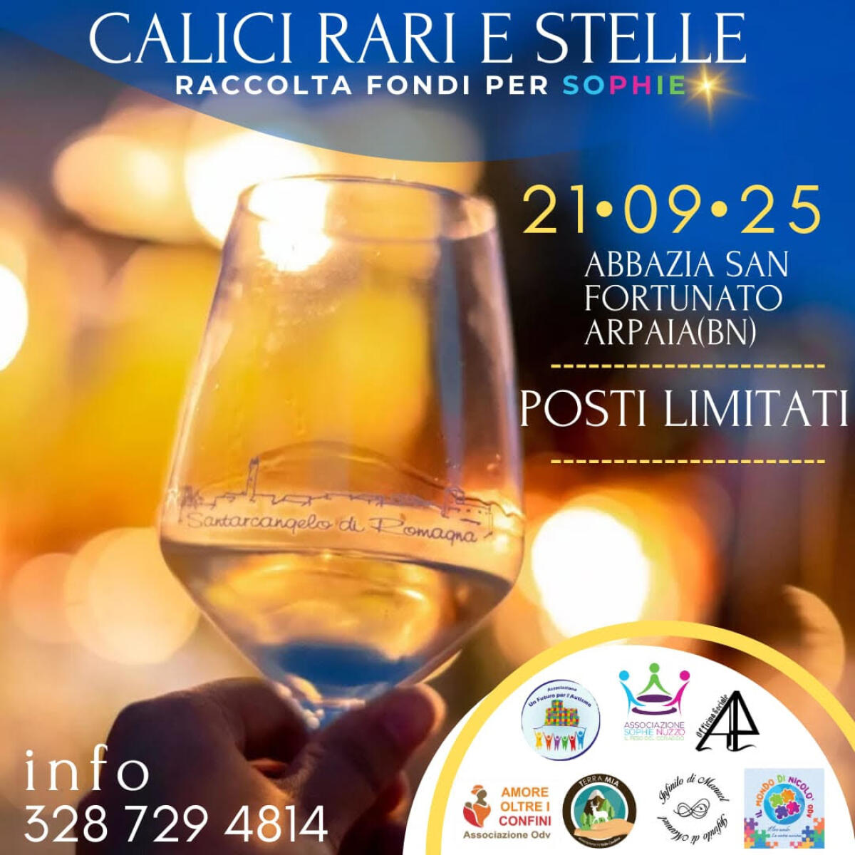 "Calici Rari e Stelle": una serata tra vino, stelle e solidarietà per la ricerca sulle malattie perossisomiali. - 