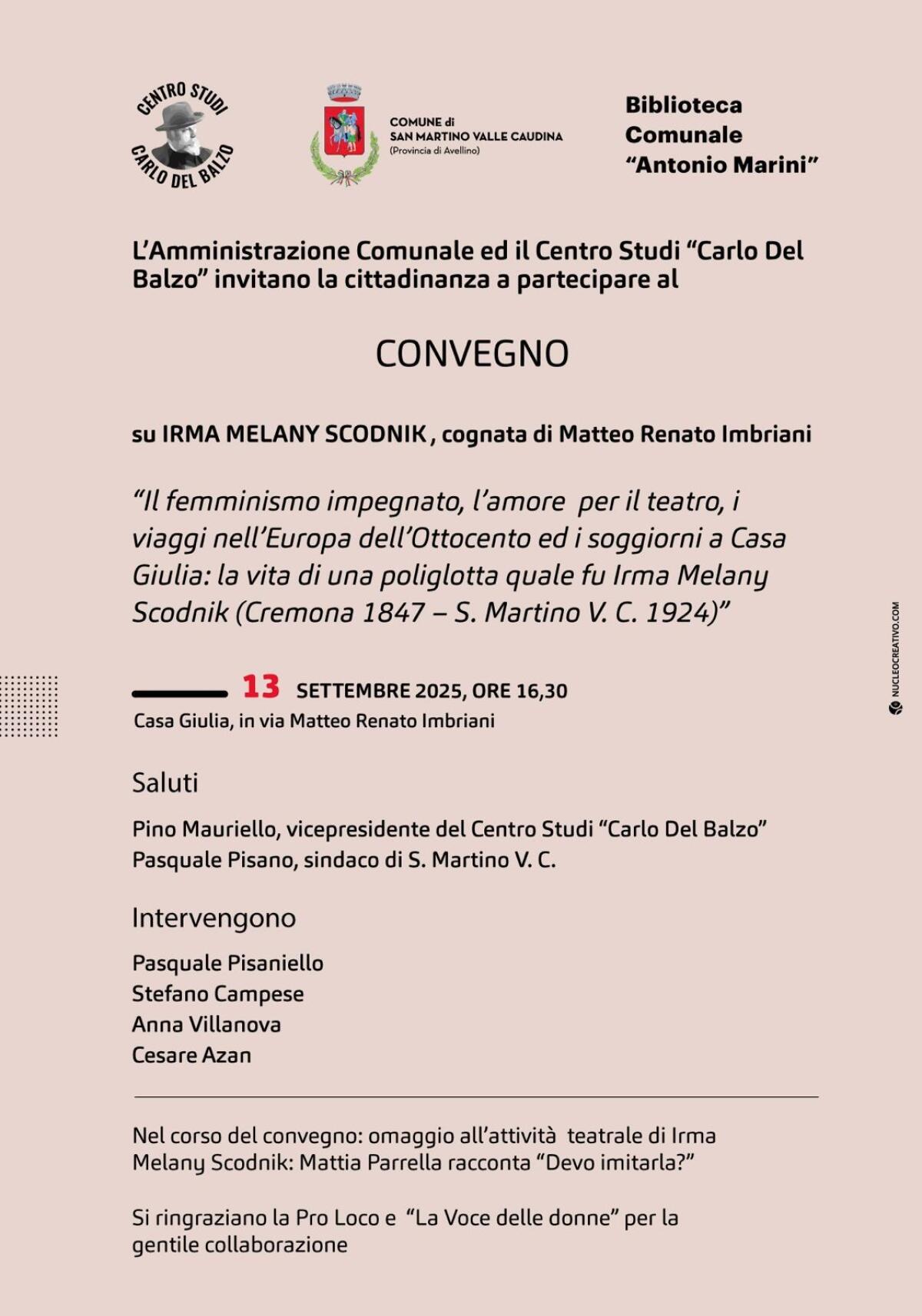 Irma Melany Scodnik, cognata di Matteo Renato Imbriani - 