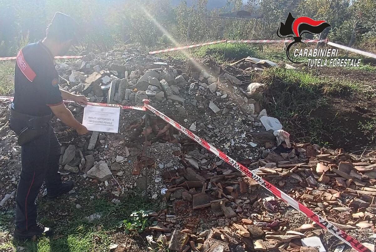 Forino. Carabinieri sequestrano dieci metri cubi di rifiuti speciali non pericolosi. - 