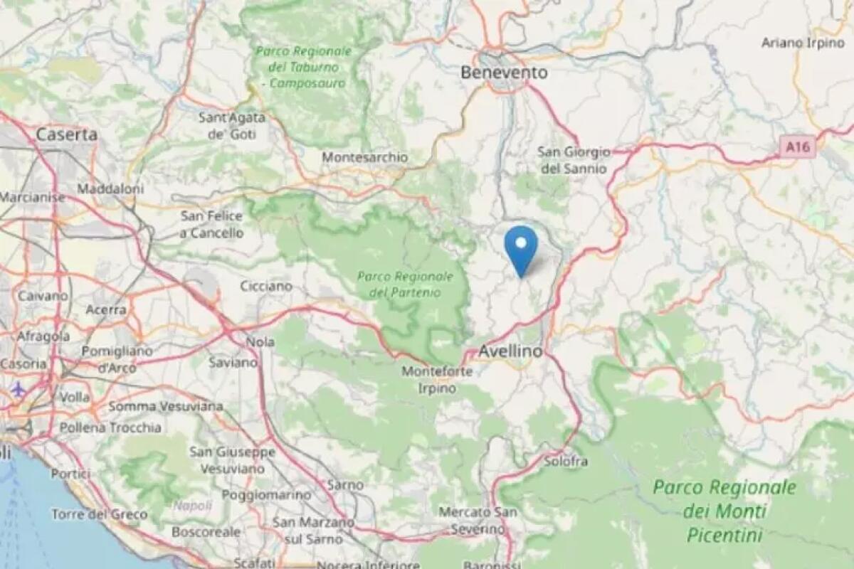 Nuova scossa di terremoto nell'avellinese, magnitudo 3.1 - 
