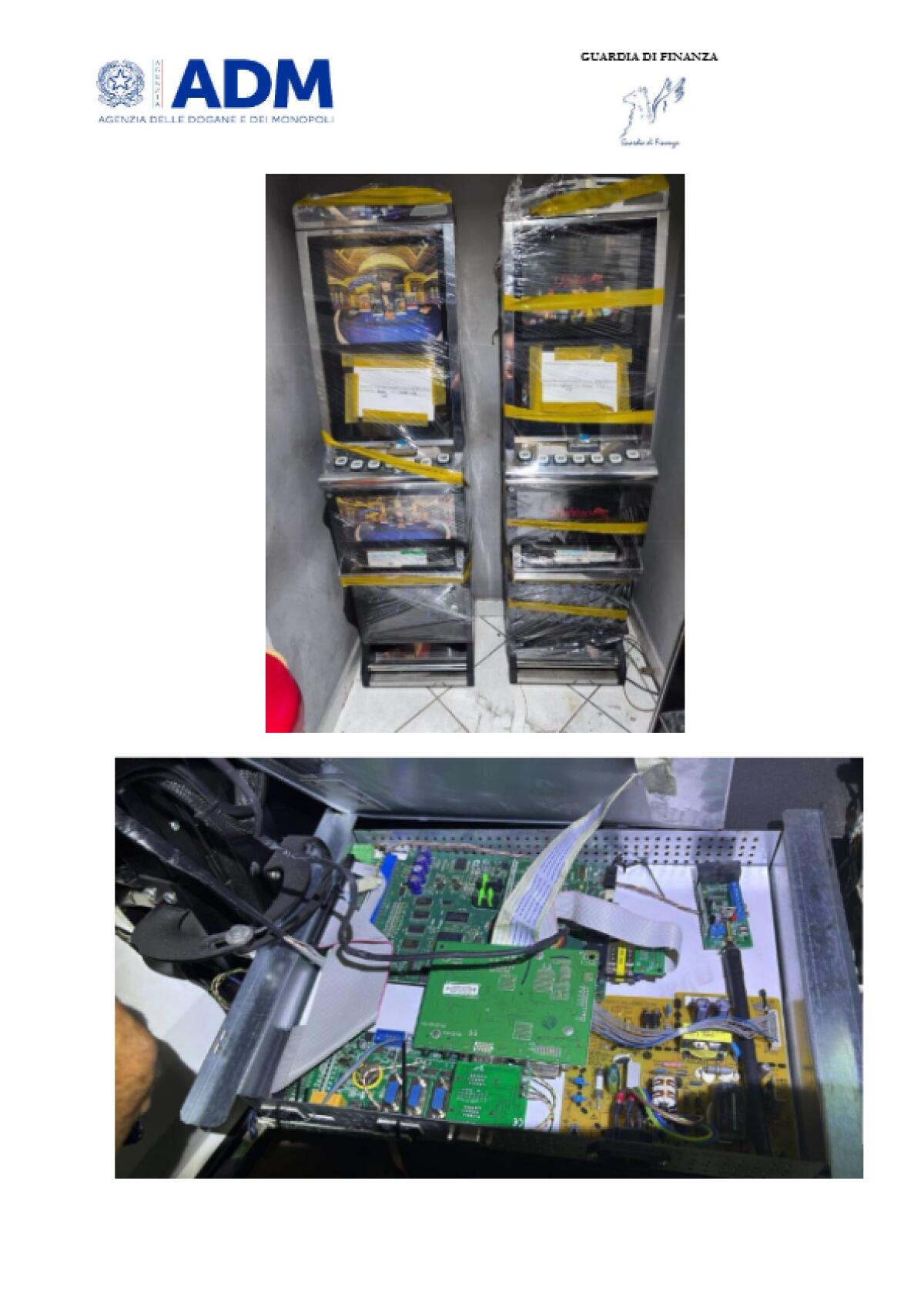 Sequestrate dalla Guardia di Finanza 14 slot illegali, denunciate tre persone - 
